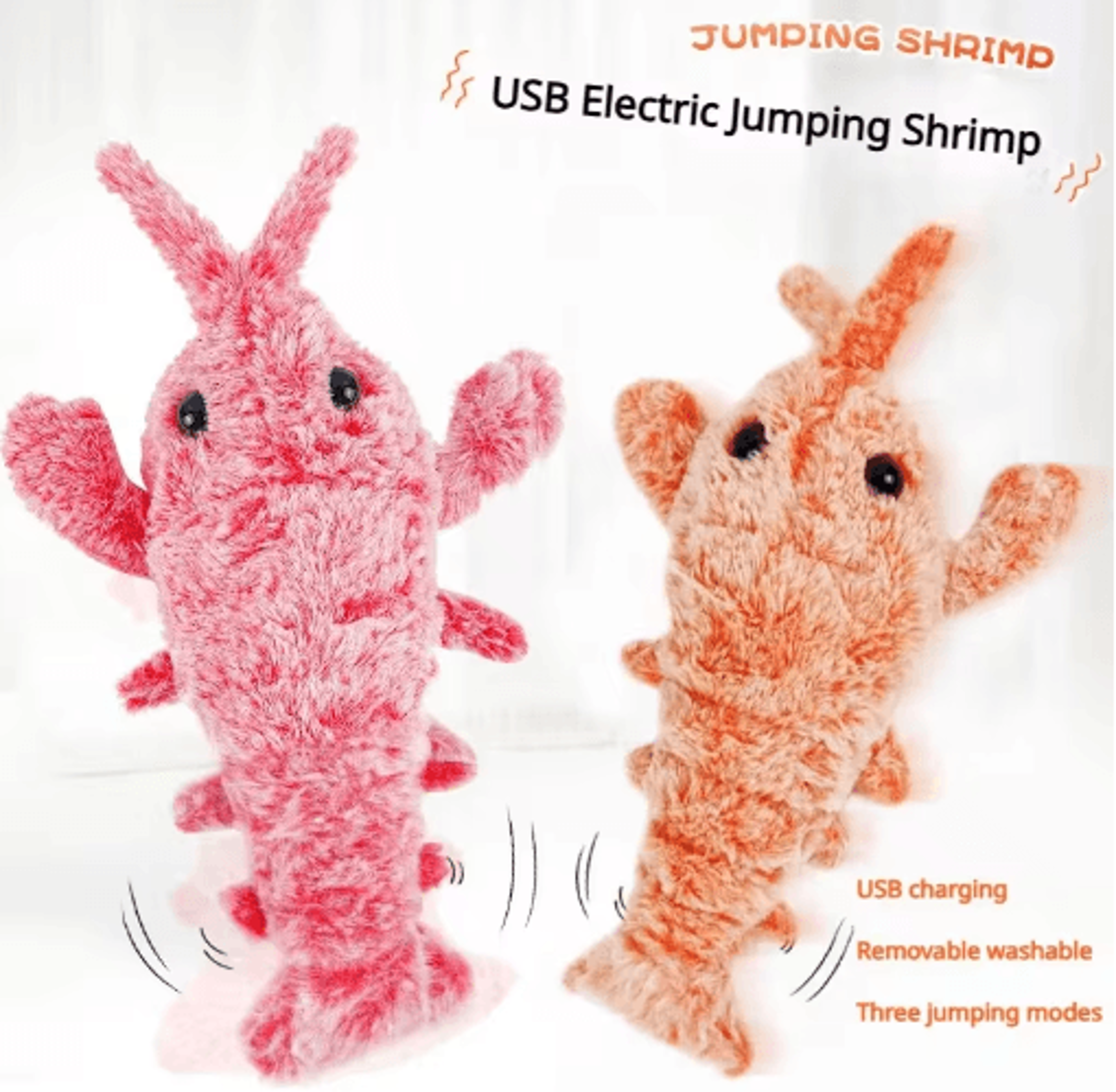 usb rechargeable electric lobster cat toy for interactive jumping fun