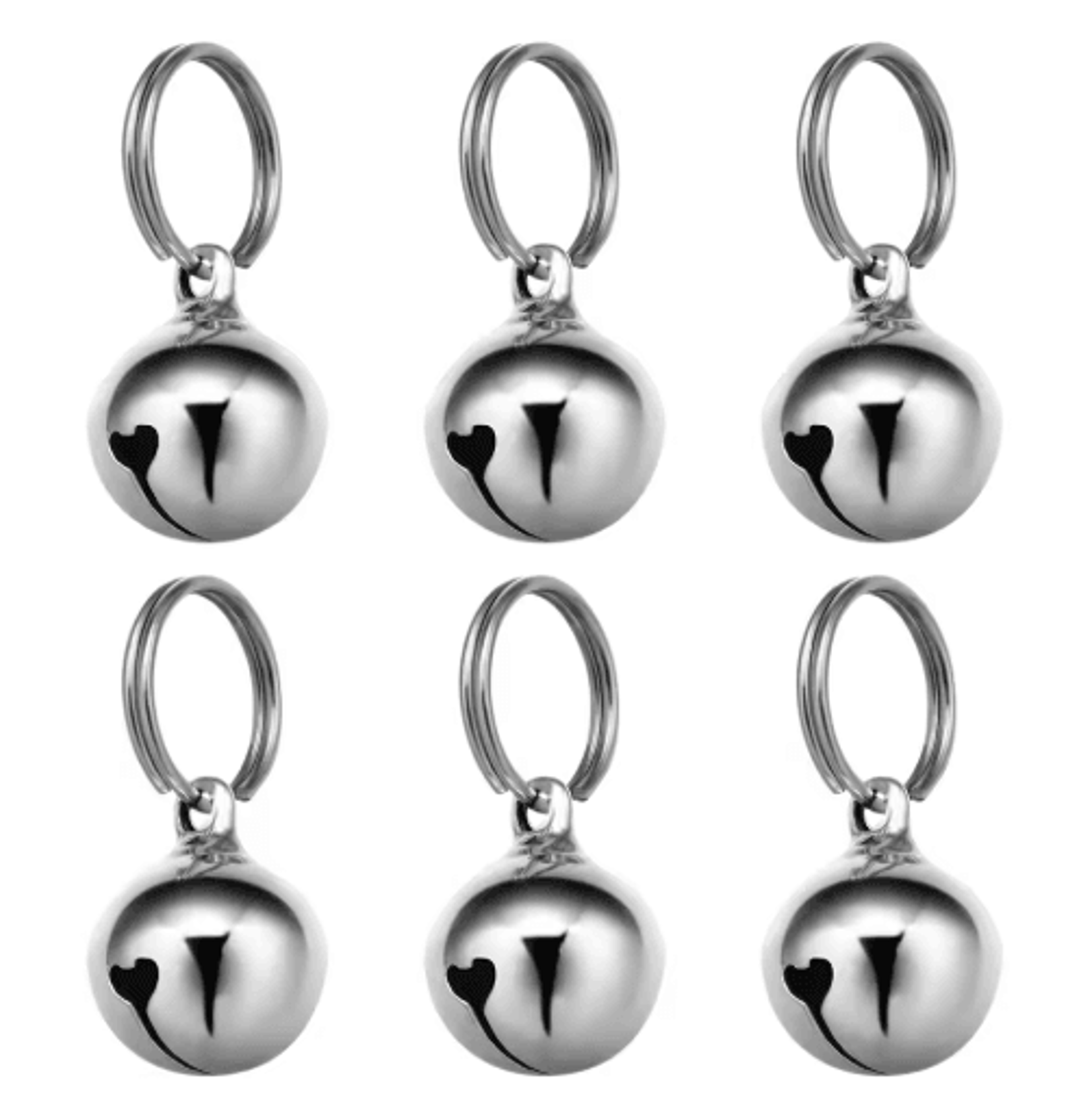 6-piece copper pet collar bells for cats & small dogs