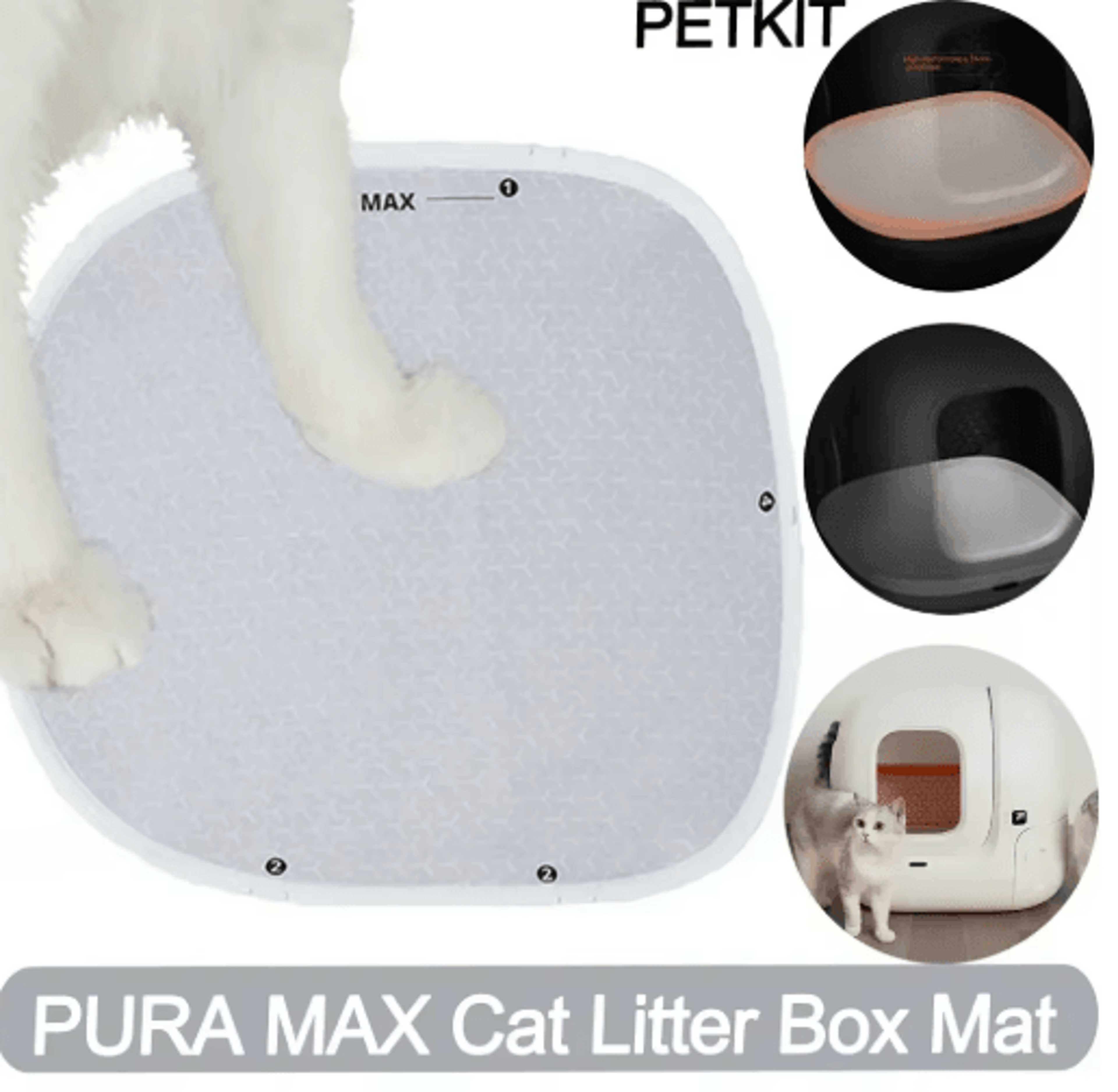 premium protective litter mat for petkit pura max automatic cat litter box