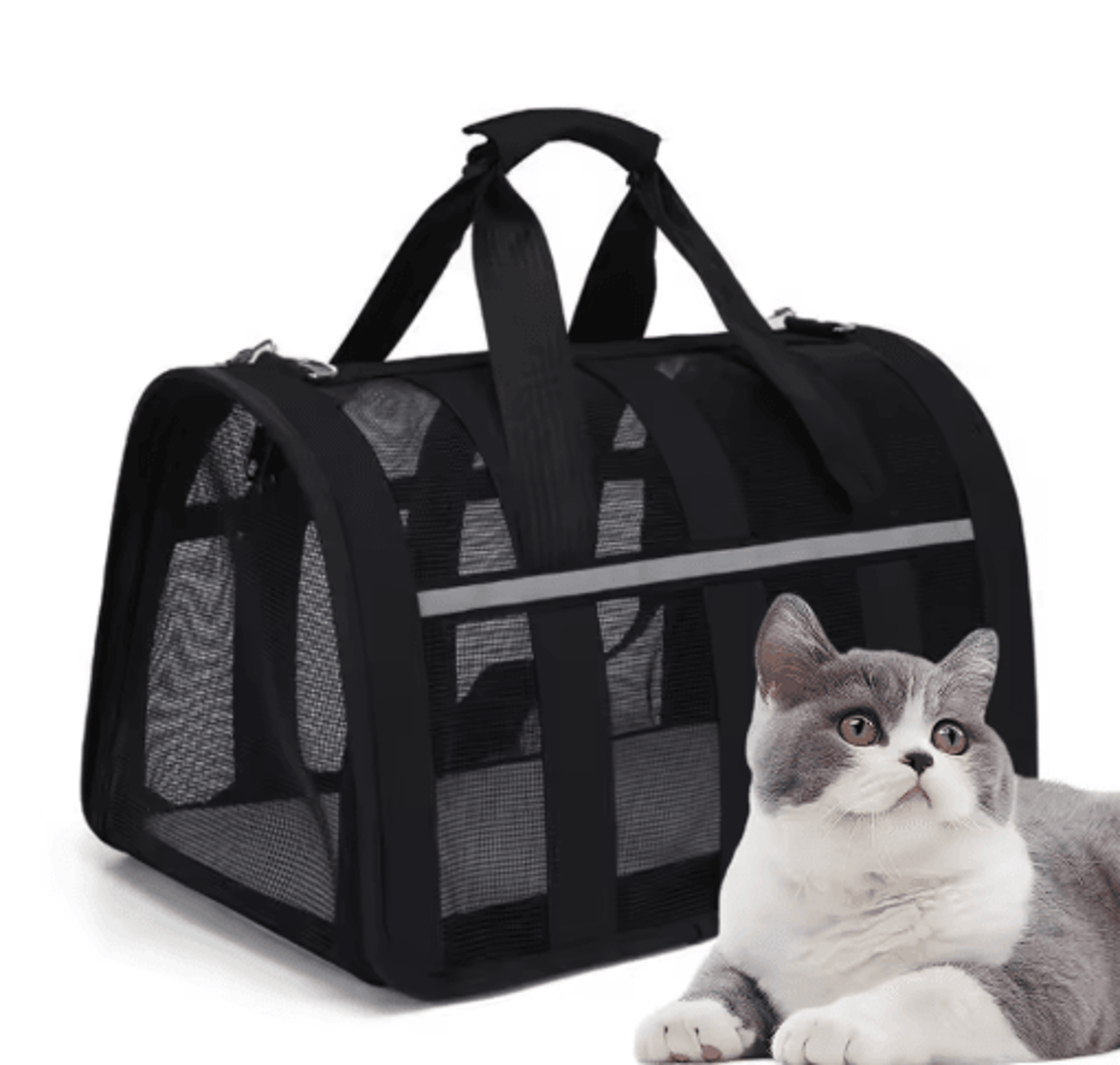 breathable portable pet sling carrier bag for cats & small dogs