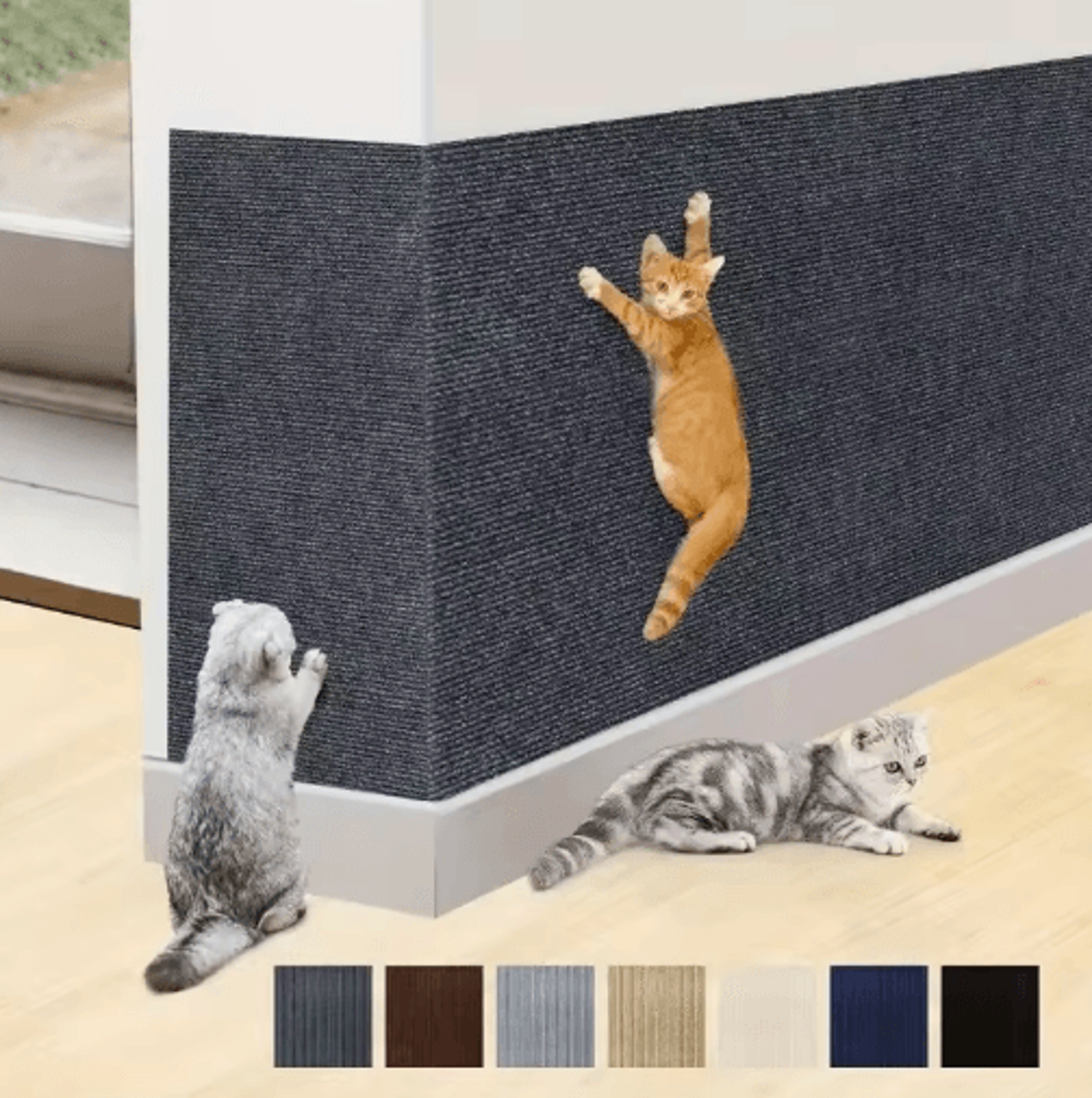 self-adhesive cat scratch carpet protector for furniture & walls