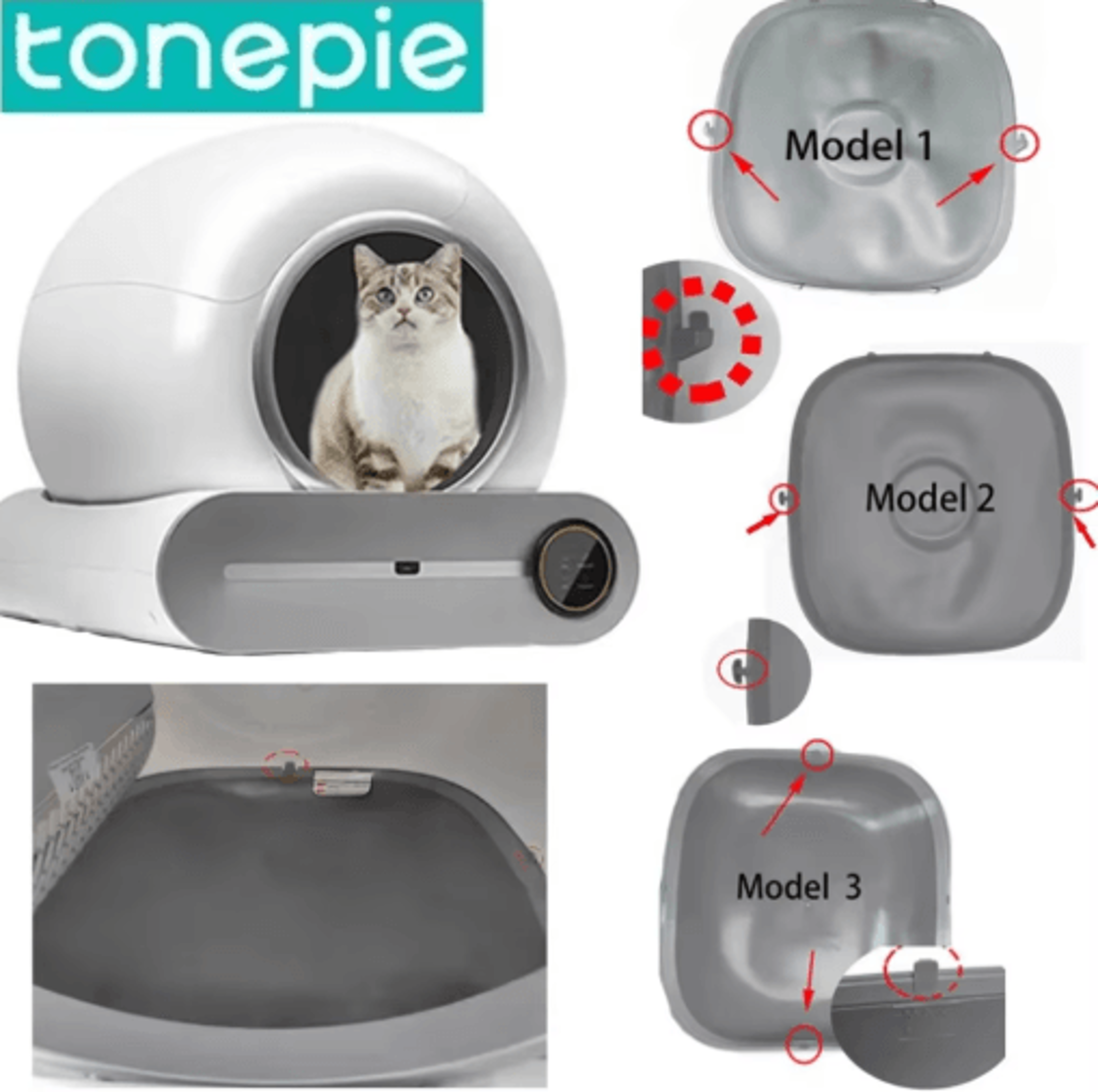 bottom capsule litter collection bin for tonepie ti pro automatic cat litter box