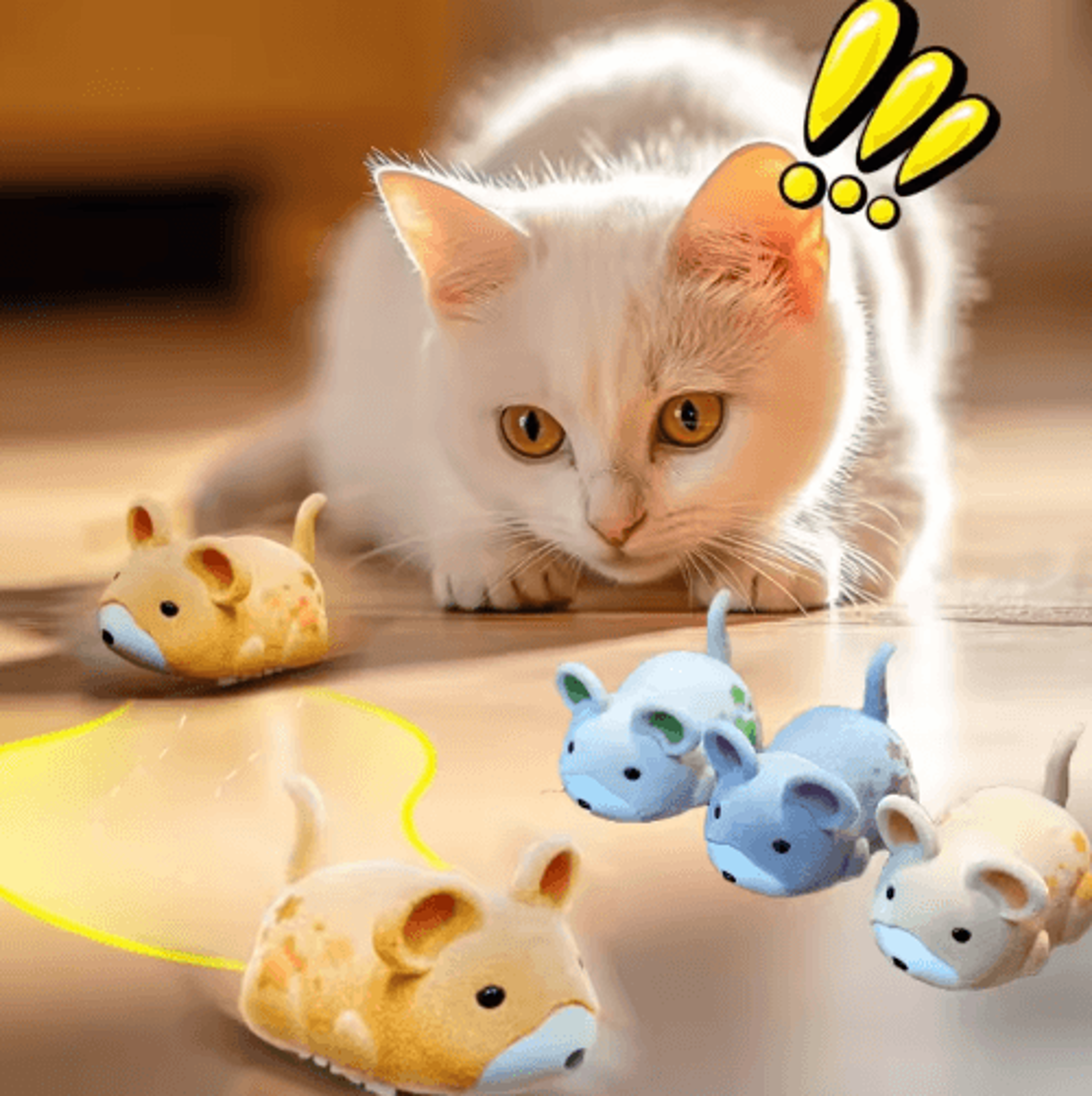 smart rechargeable moving mouse toy for cats & kittens