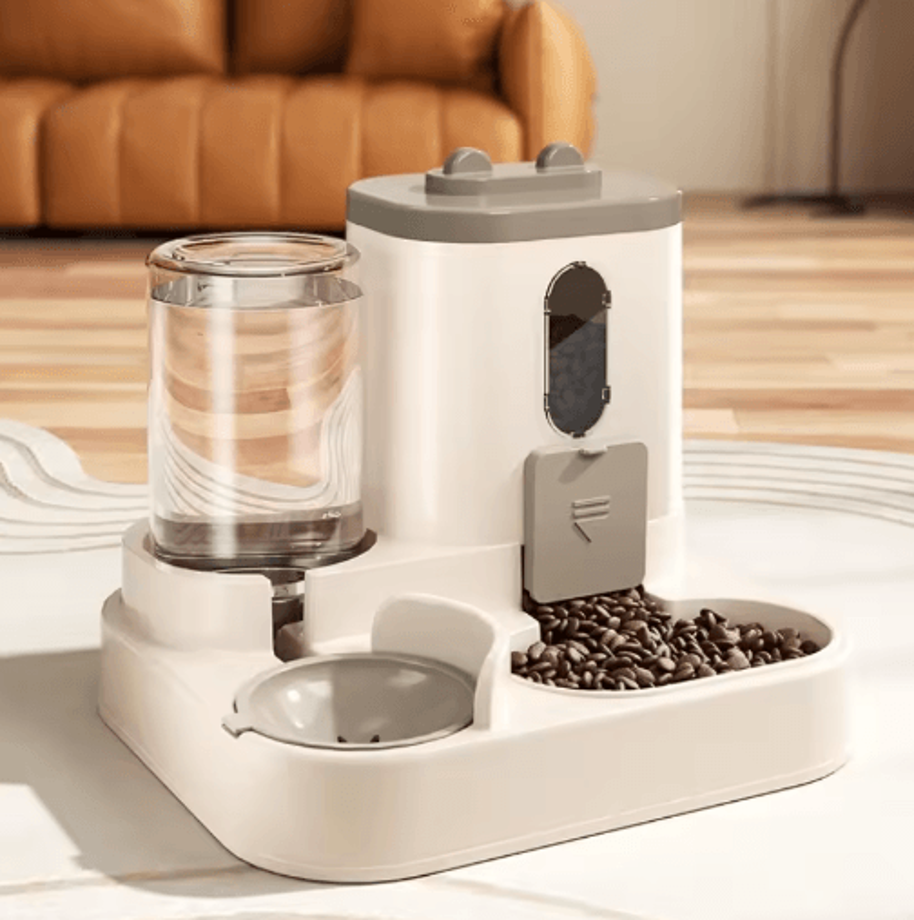 spill proof automatic pet feeder & water fountain bowl for cats and dogs