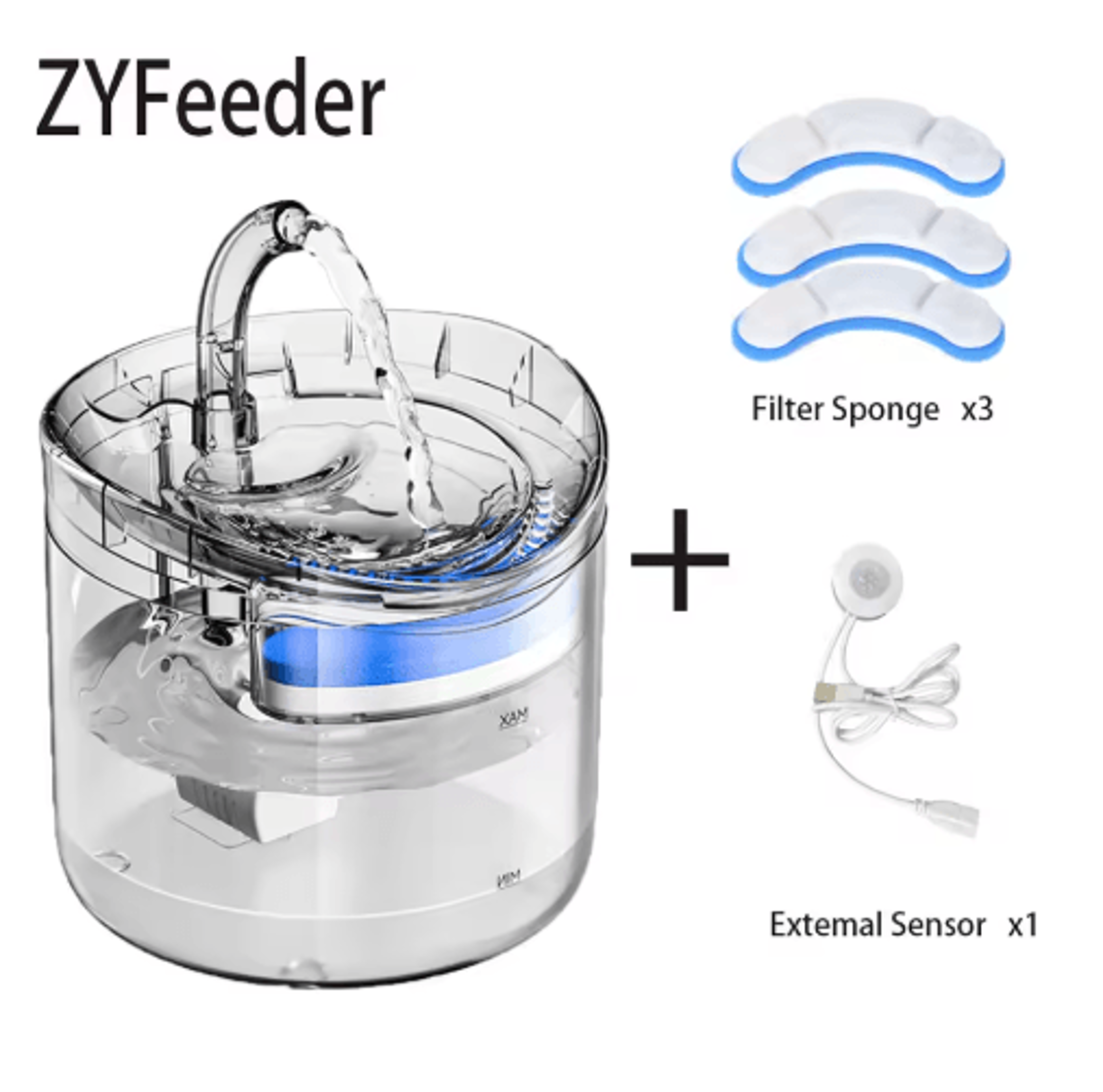 automatic pet water fountain smart sensor cat water dispenser