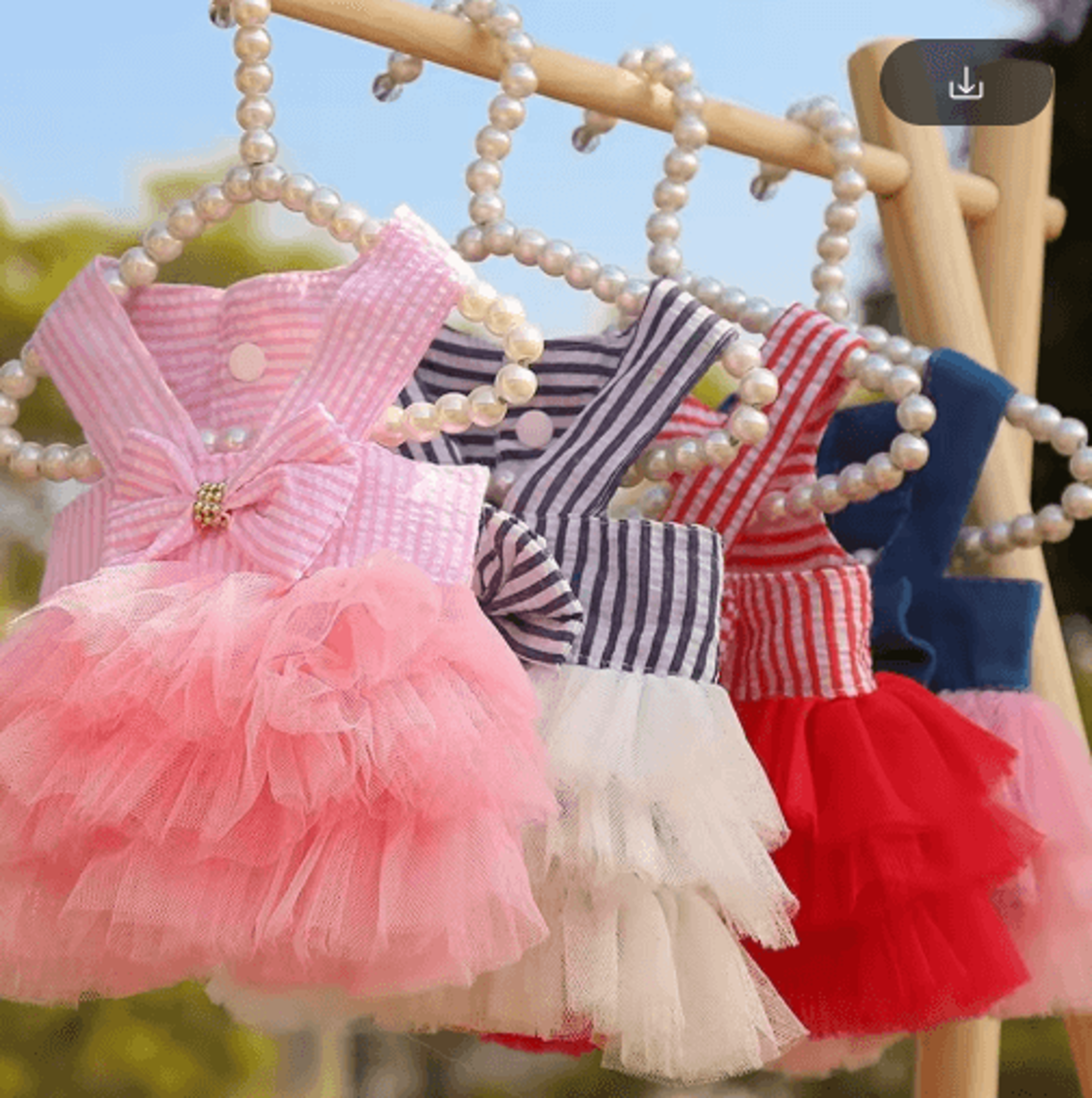 princess puppy tutu dress elegant bow knot summer dress for small pets
