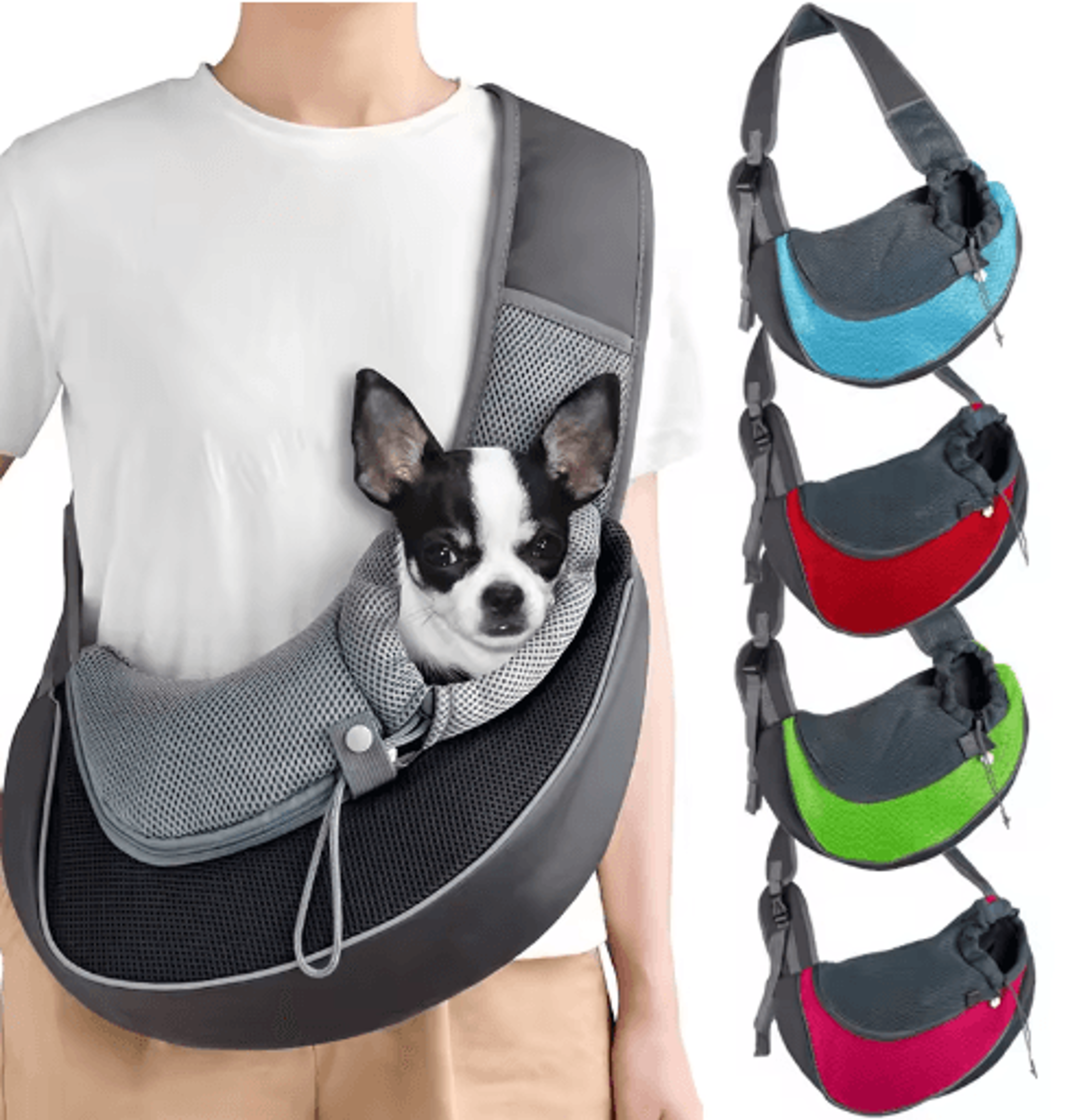 pet carrier sling backpack breathable crossbody travel bag for cats & small dogs