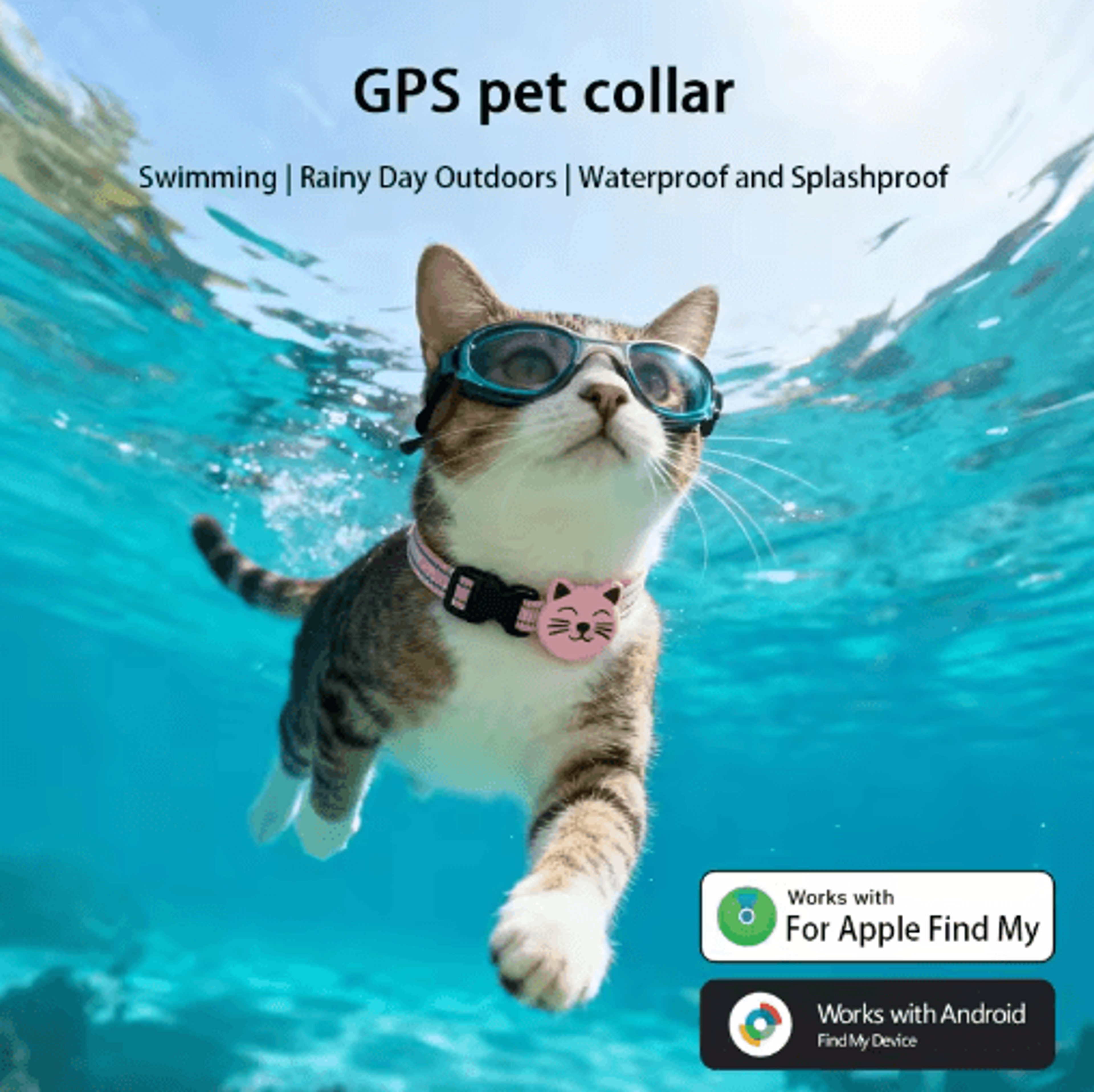 airtag cat collar with gps tracking personalized anti-lost pet collar compatible with apple find my