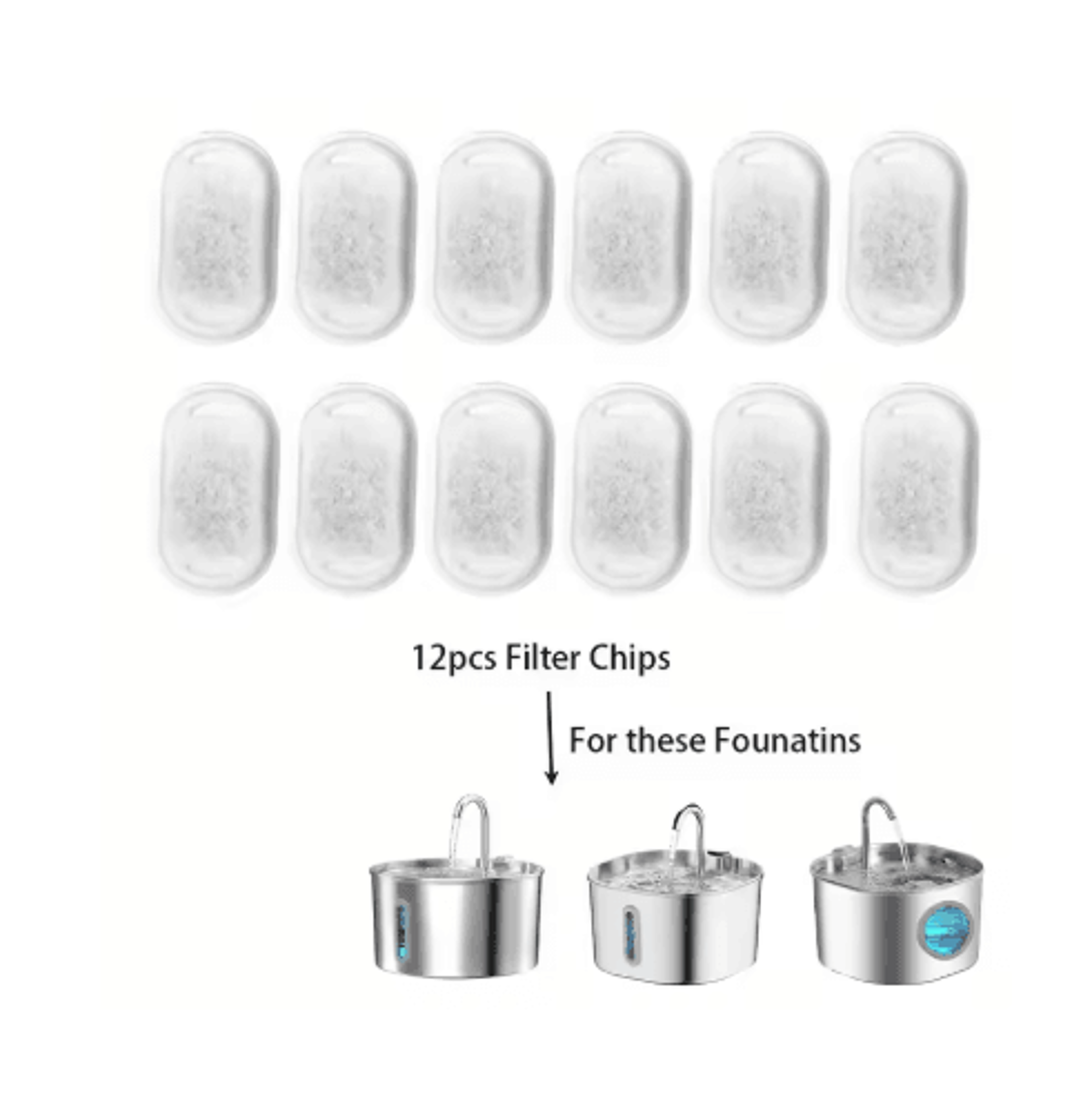 premium cat water fountain filters replacement filter set for automatic pet water dispensers