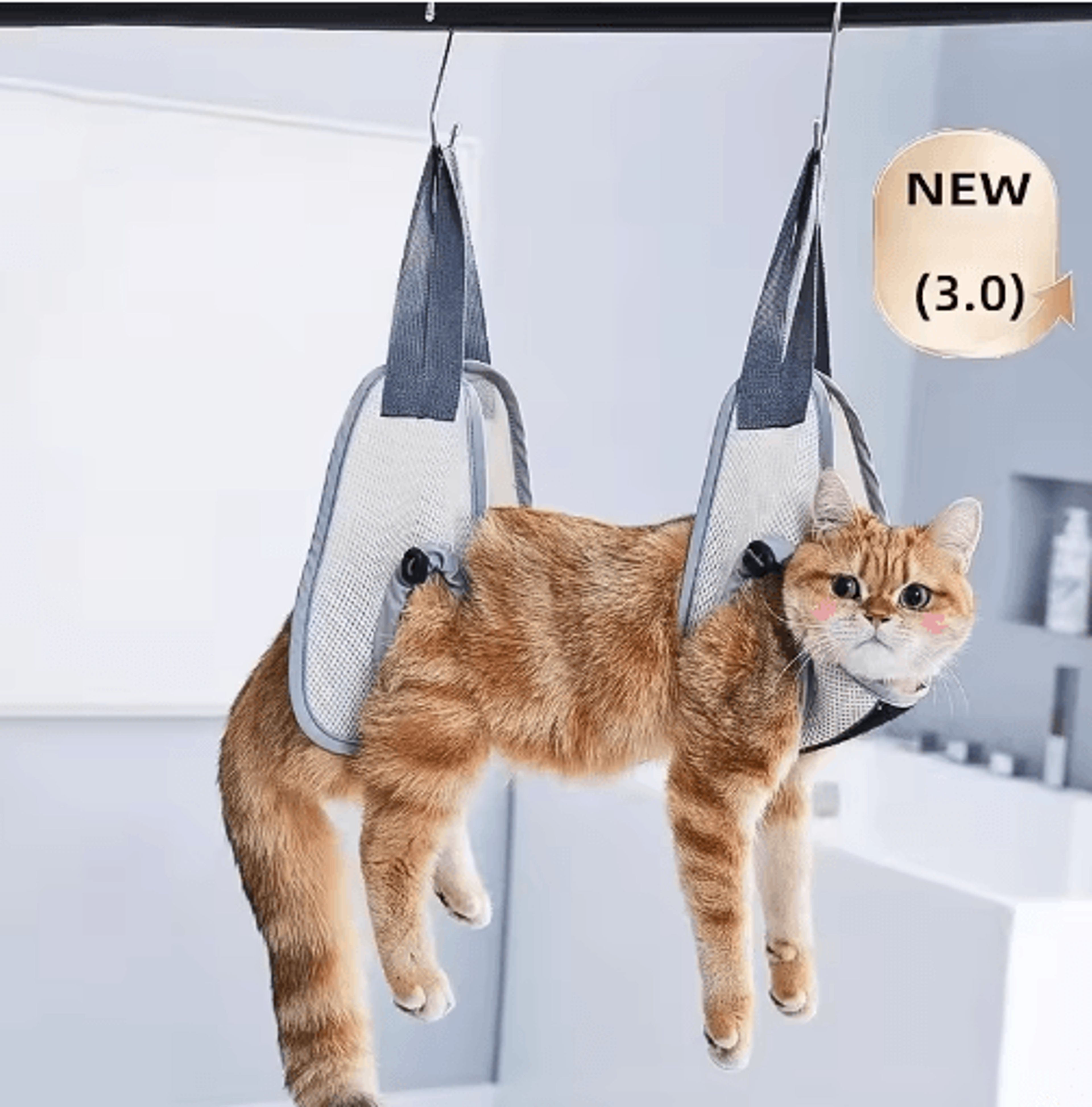 adjustable pet grooming hammock – nail trimming & grooming helper for cats and dogs