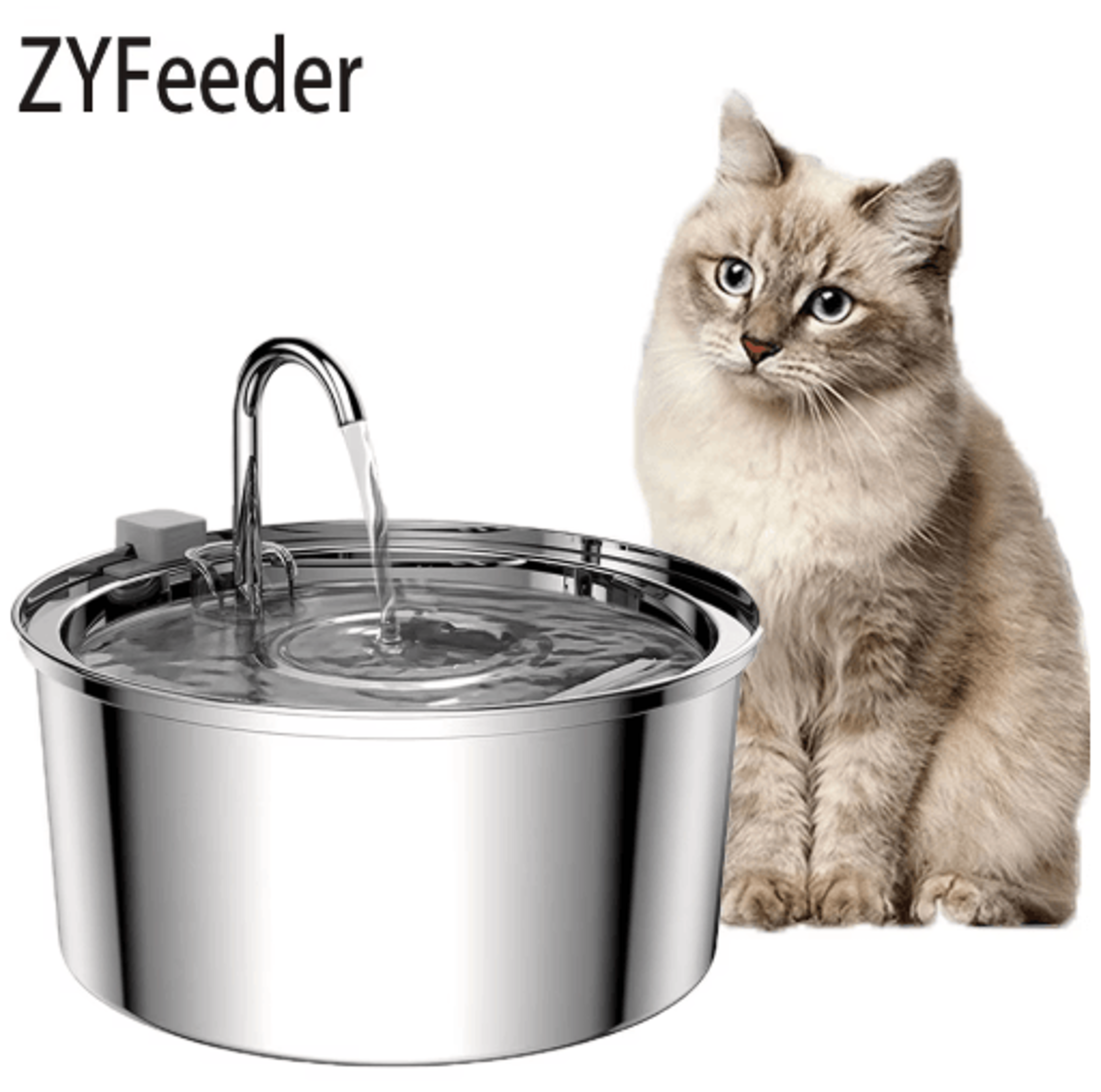 stainless steel automatic pet water fountain – quiet usb cat & dog drinking fountain