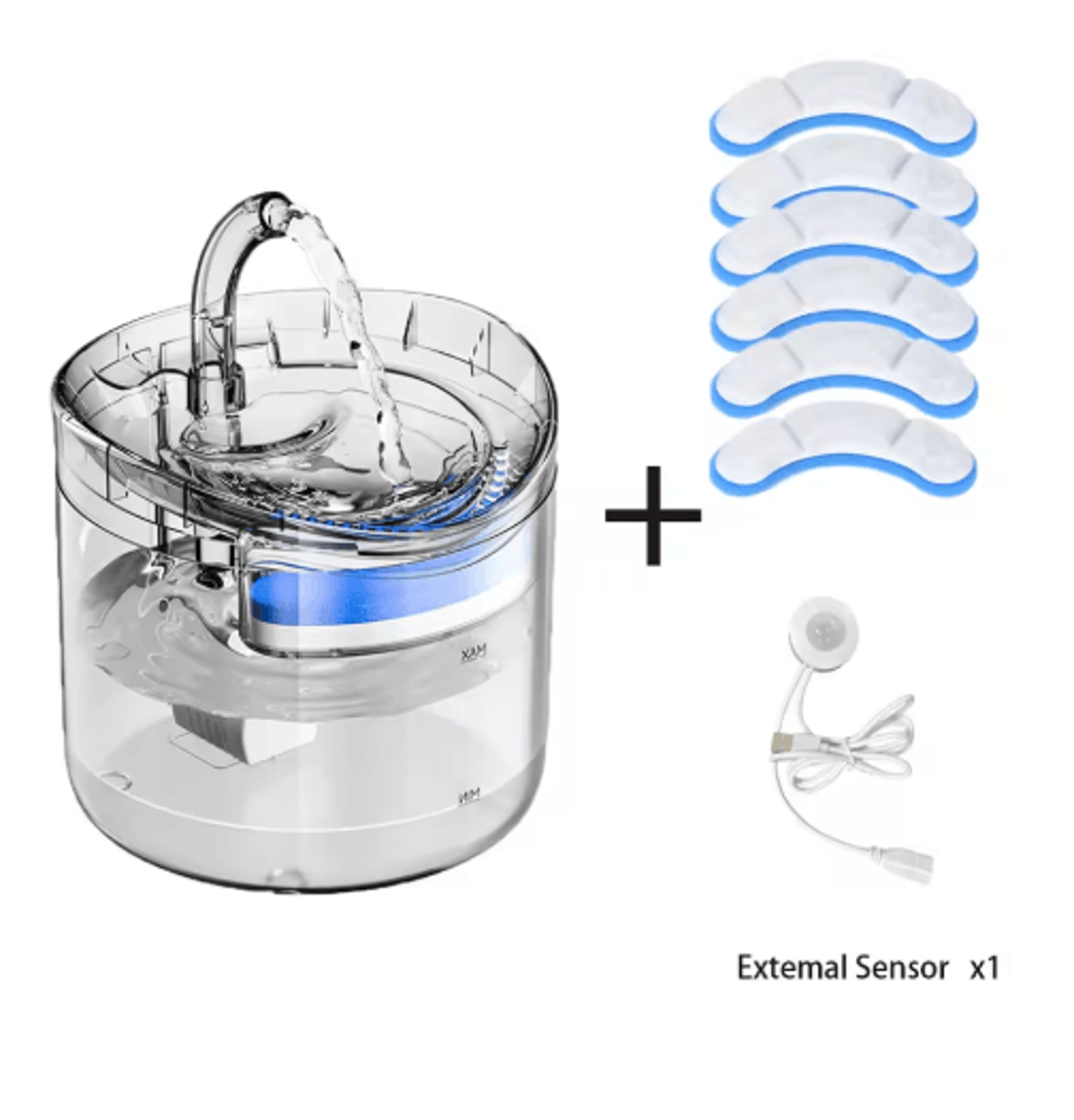 2l automatic pet water fountain – motion sensor usb drinking bowl with activated carbon filter