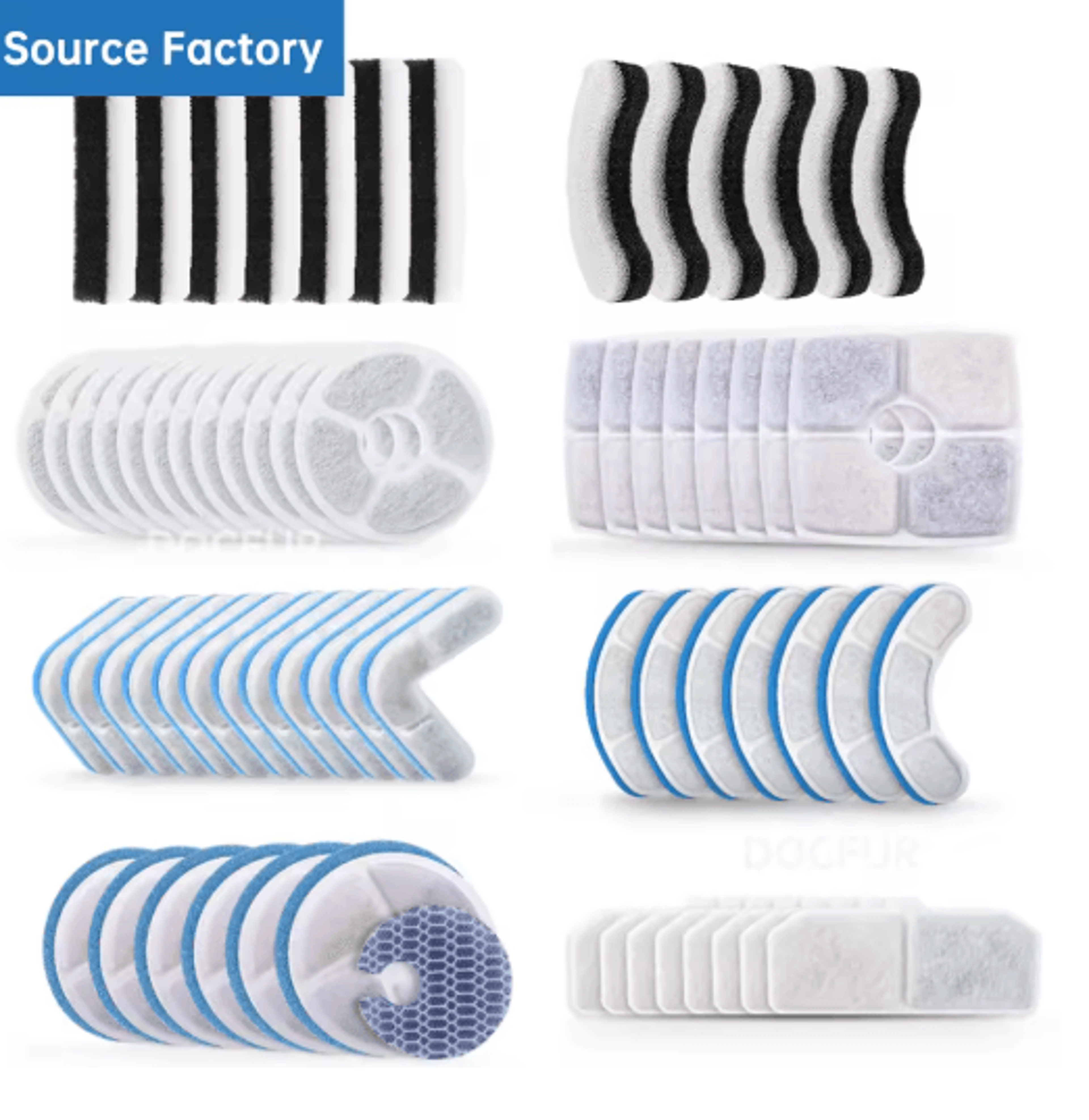 replacement cat water fountain filters – activated carbon filter accessories for pet drinking fountains