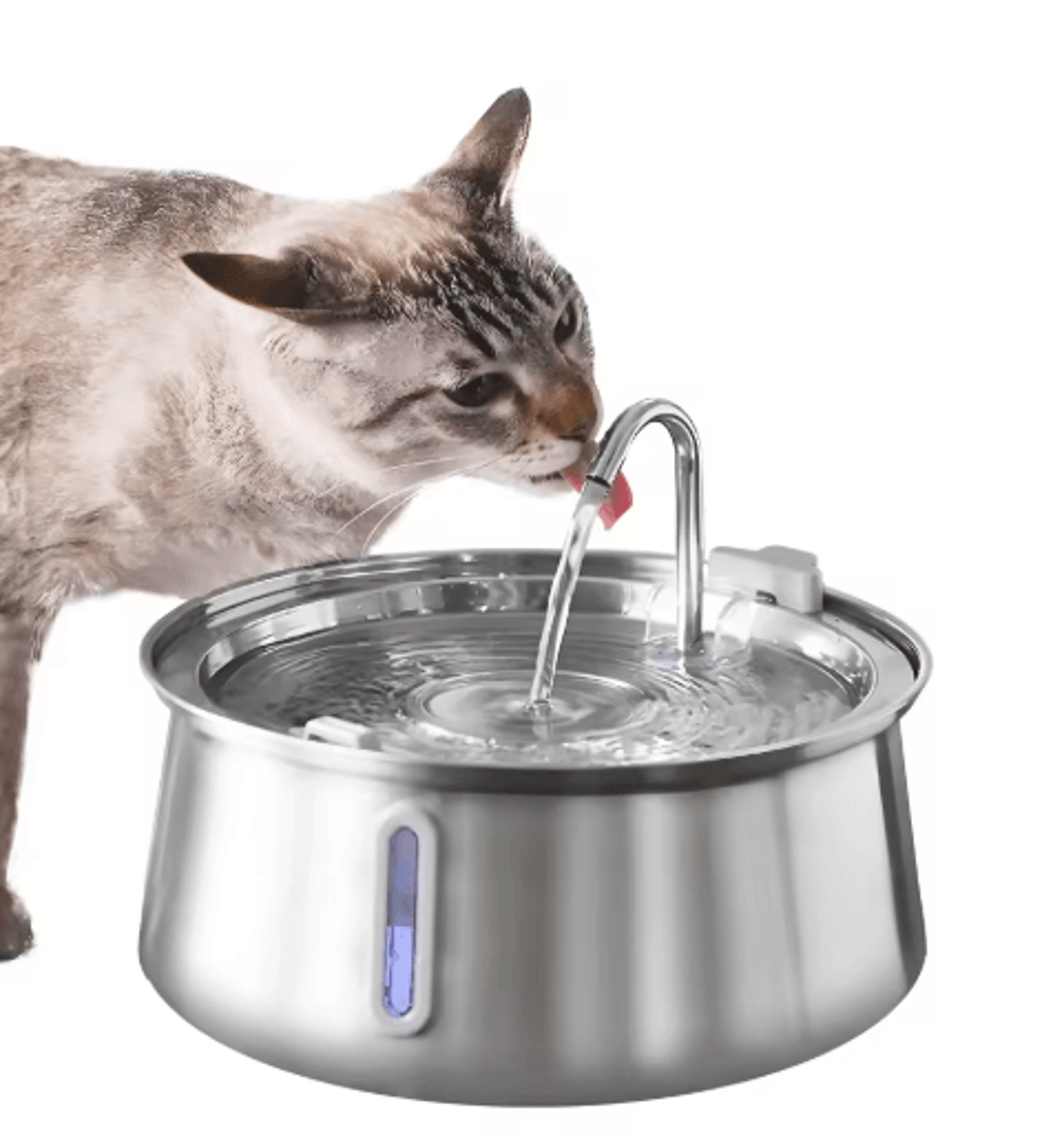 4l stainless steel cat water fountain ultra-quiet automatic pet water dispenser for multiple pets