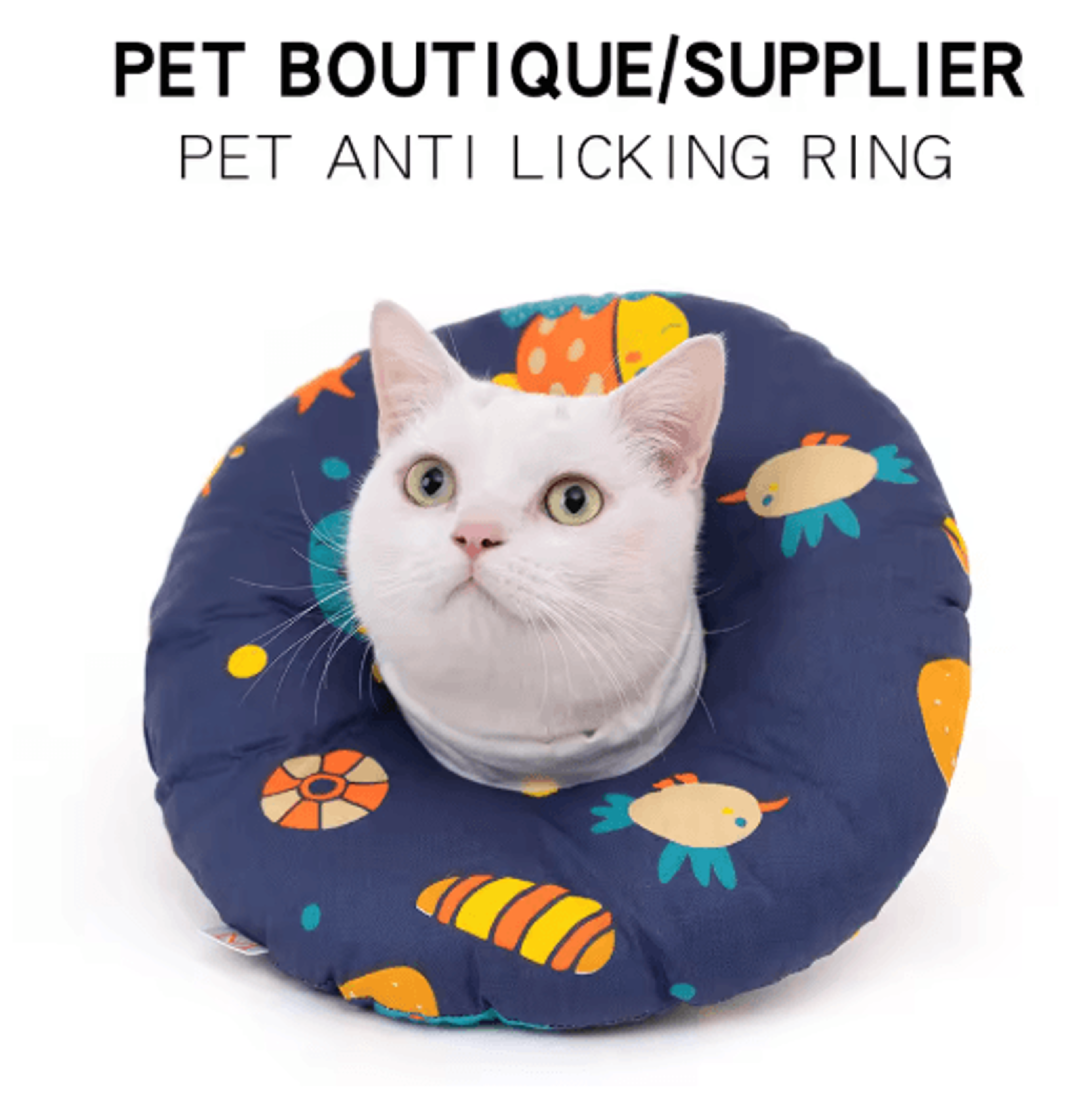 donut recovery collar for cats & dogs – soft protective neck pillow for post-surgery recovery