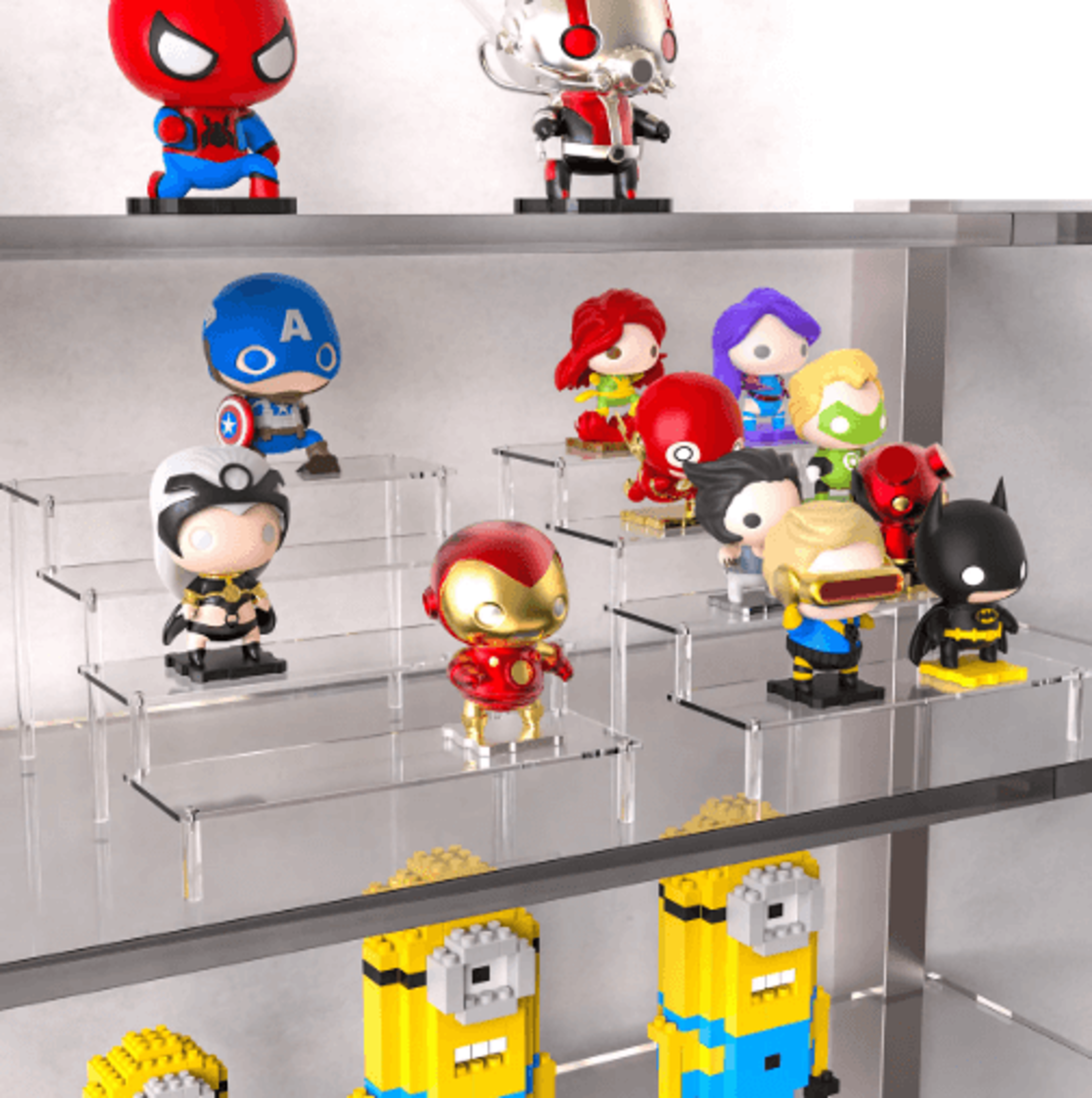 acrylic tiered display stand for collectibles, desserts & jewelry