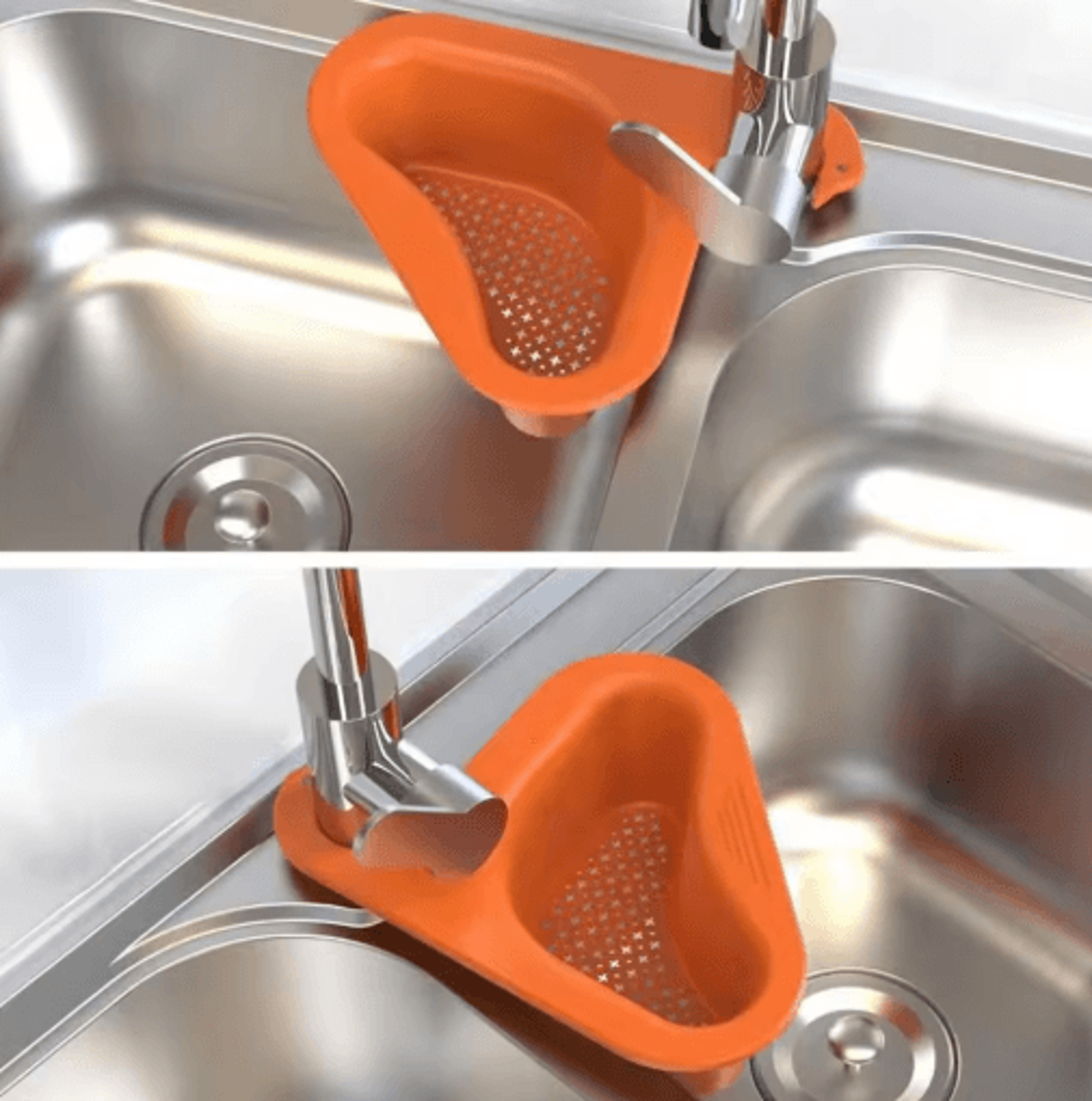 swan-shaped kitchen sink strainer basket for food scraps & vegetable draining