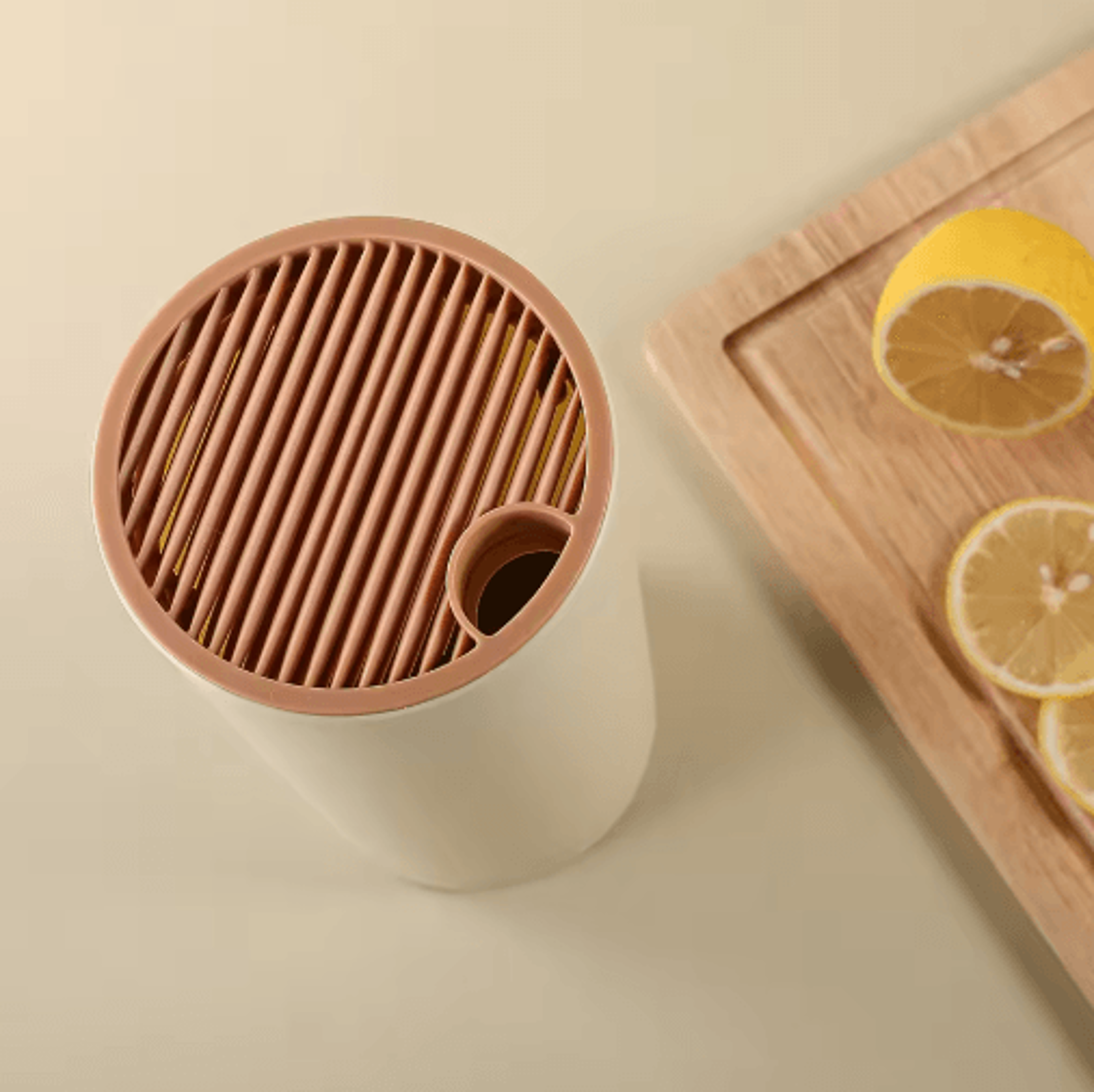 multifunctional knife holder stand with scissors & utensil storage