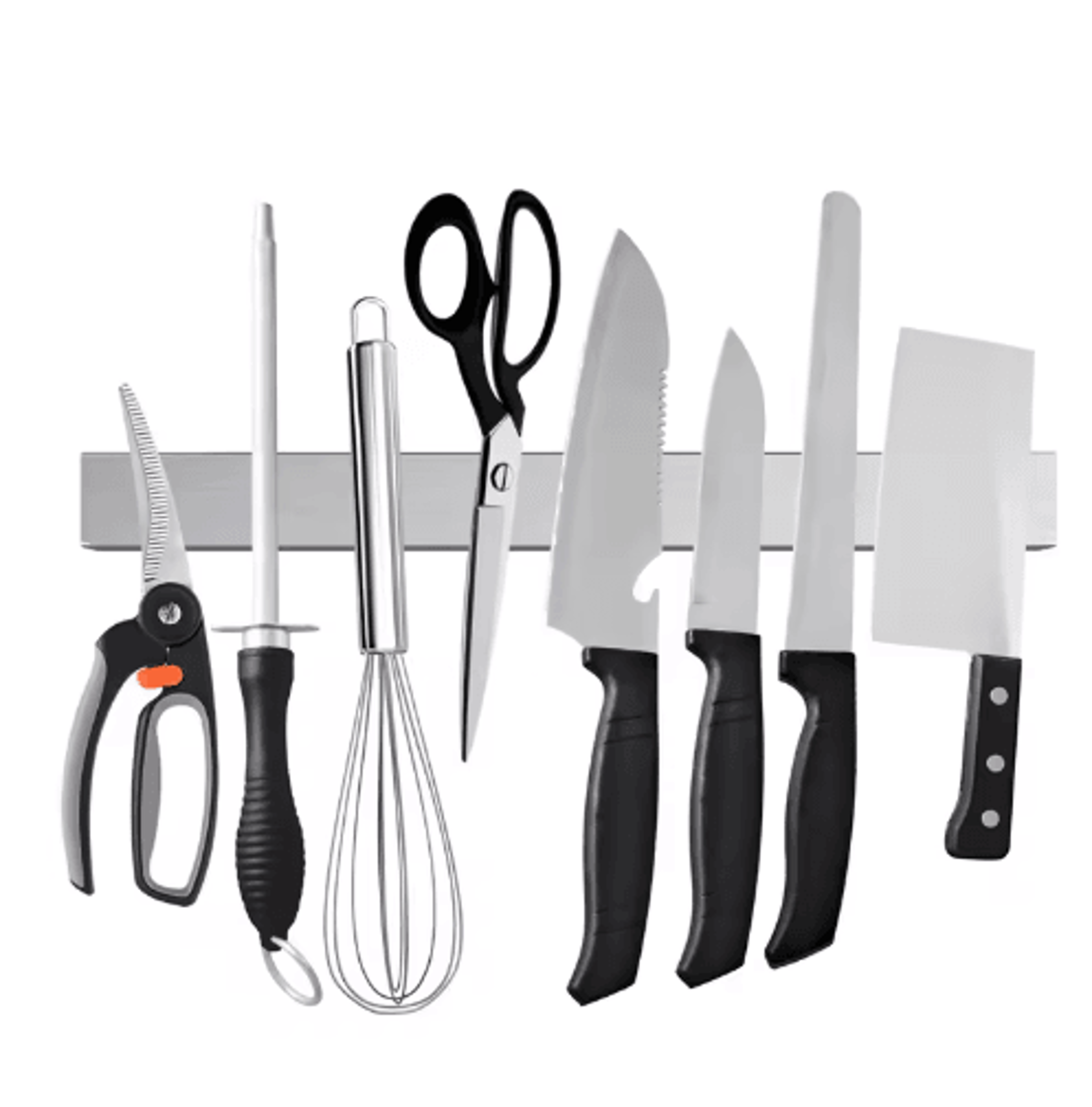 stainless steel magnetic knife holder rack – wall-mounted kitchen knife storage bar