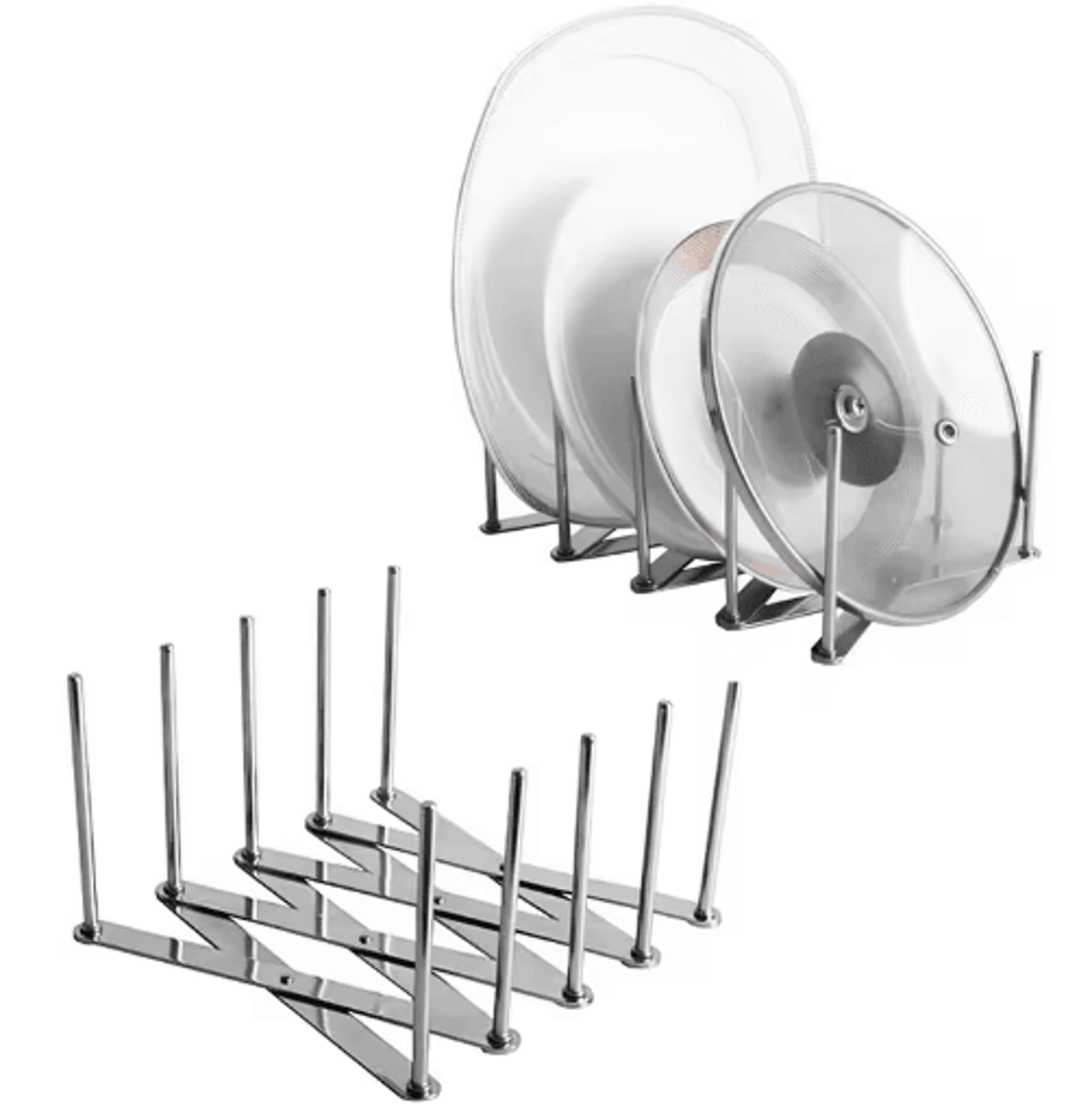 retractable pot lid holder & utensil rest stand with drain shelf