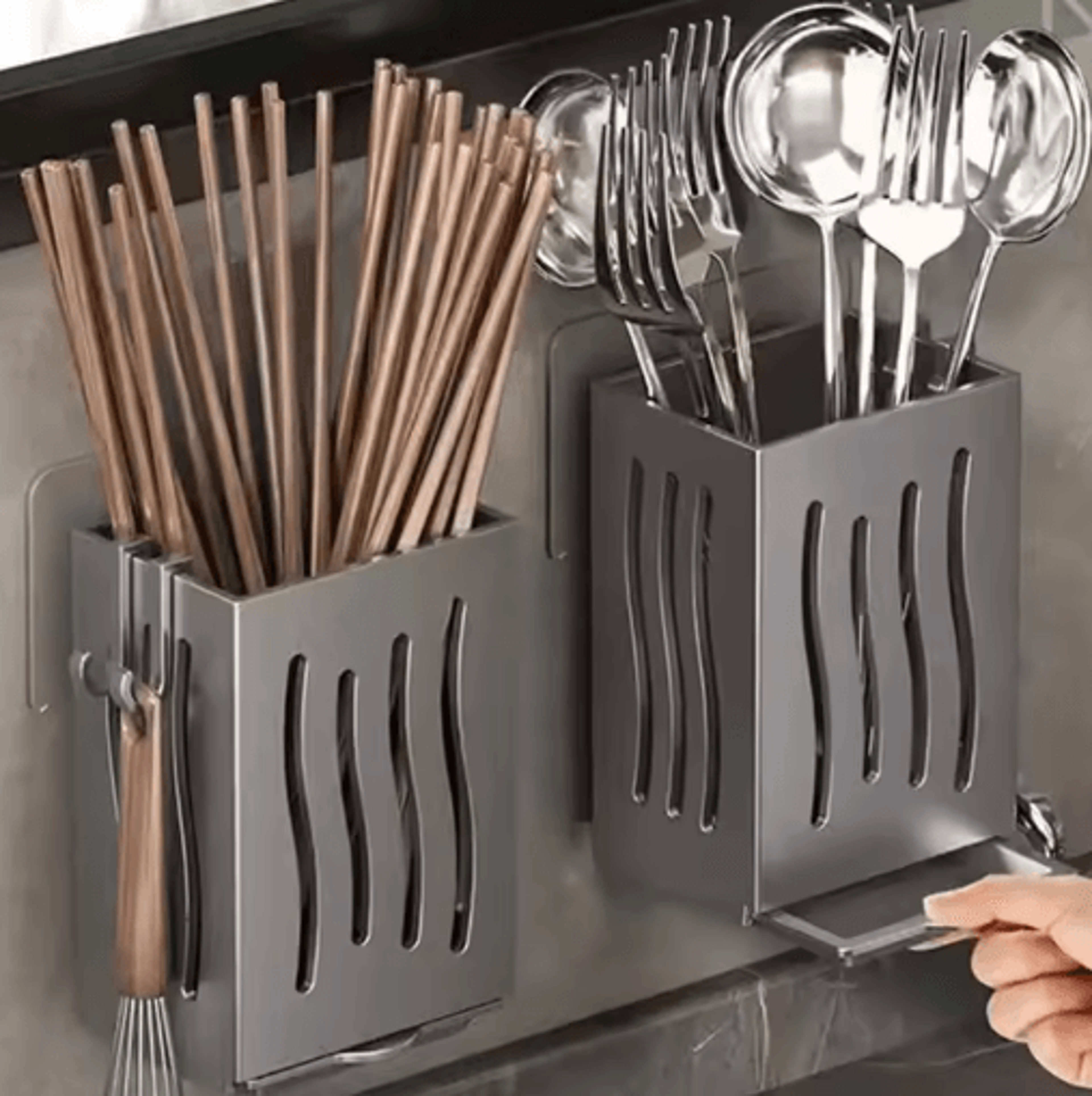 multifunctional cutlery holder & tableware drainer basket