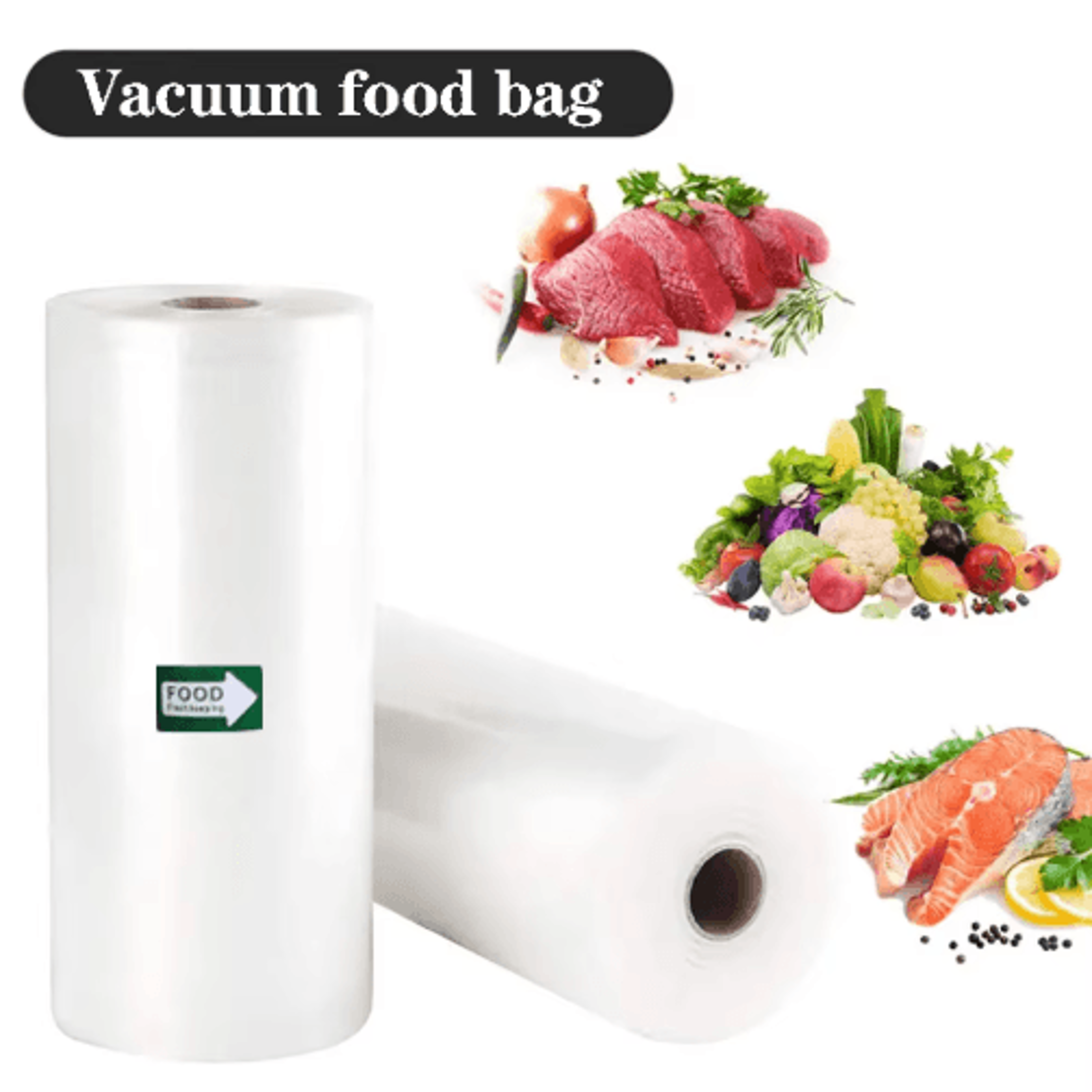 bpa-free vacuum sealer roll for food storage, meal prep & sous vide cooking