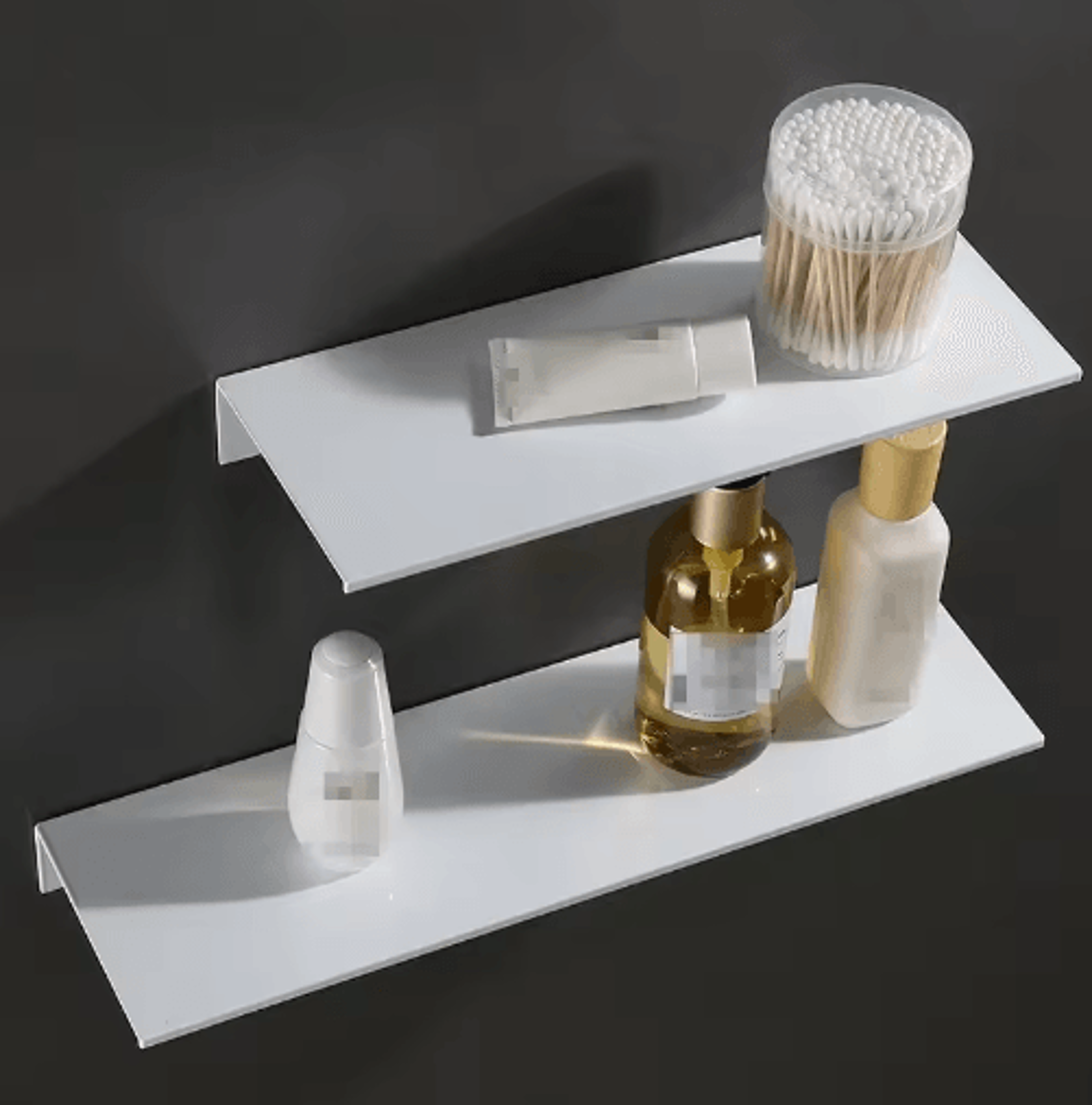 no-drill wall storage shelf for bathroom & kitchen organization