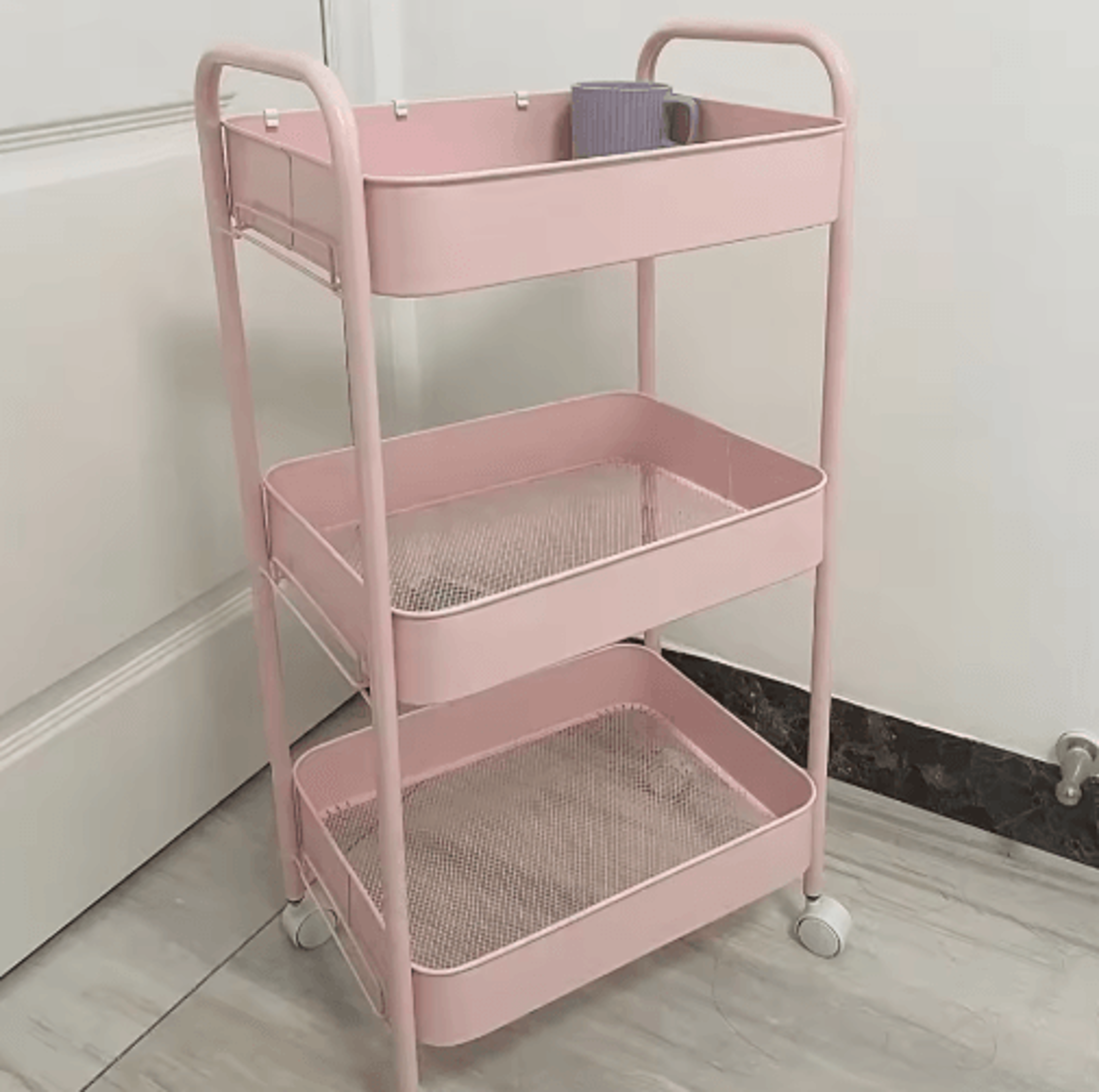 5-tier rolling storage cart for kitchen, bathroom, bedroom & nursery organization