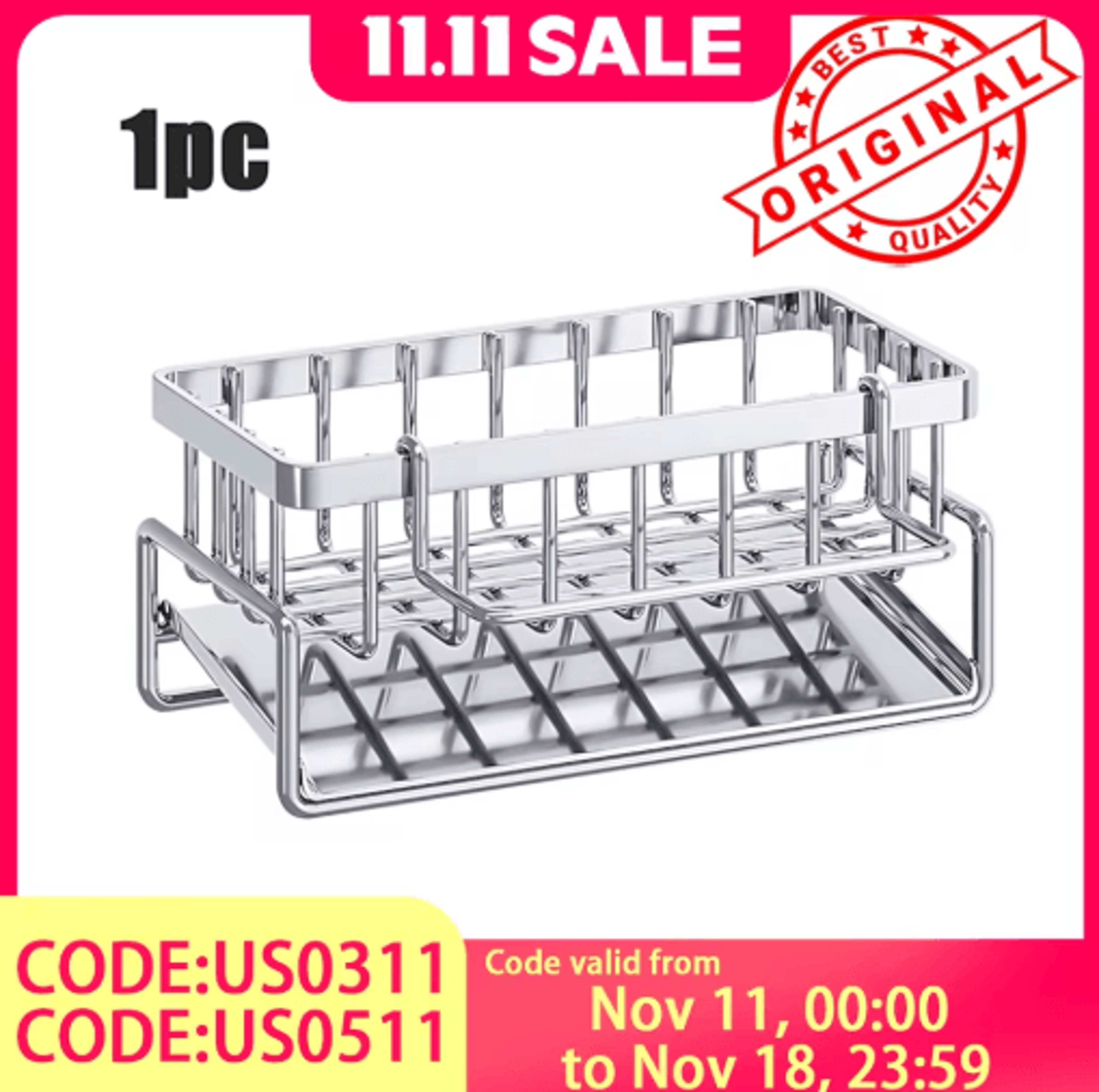 stainless steel over the sink drying rack with large-capacity storage