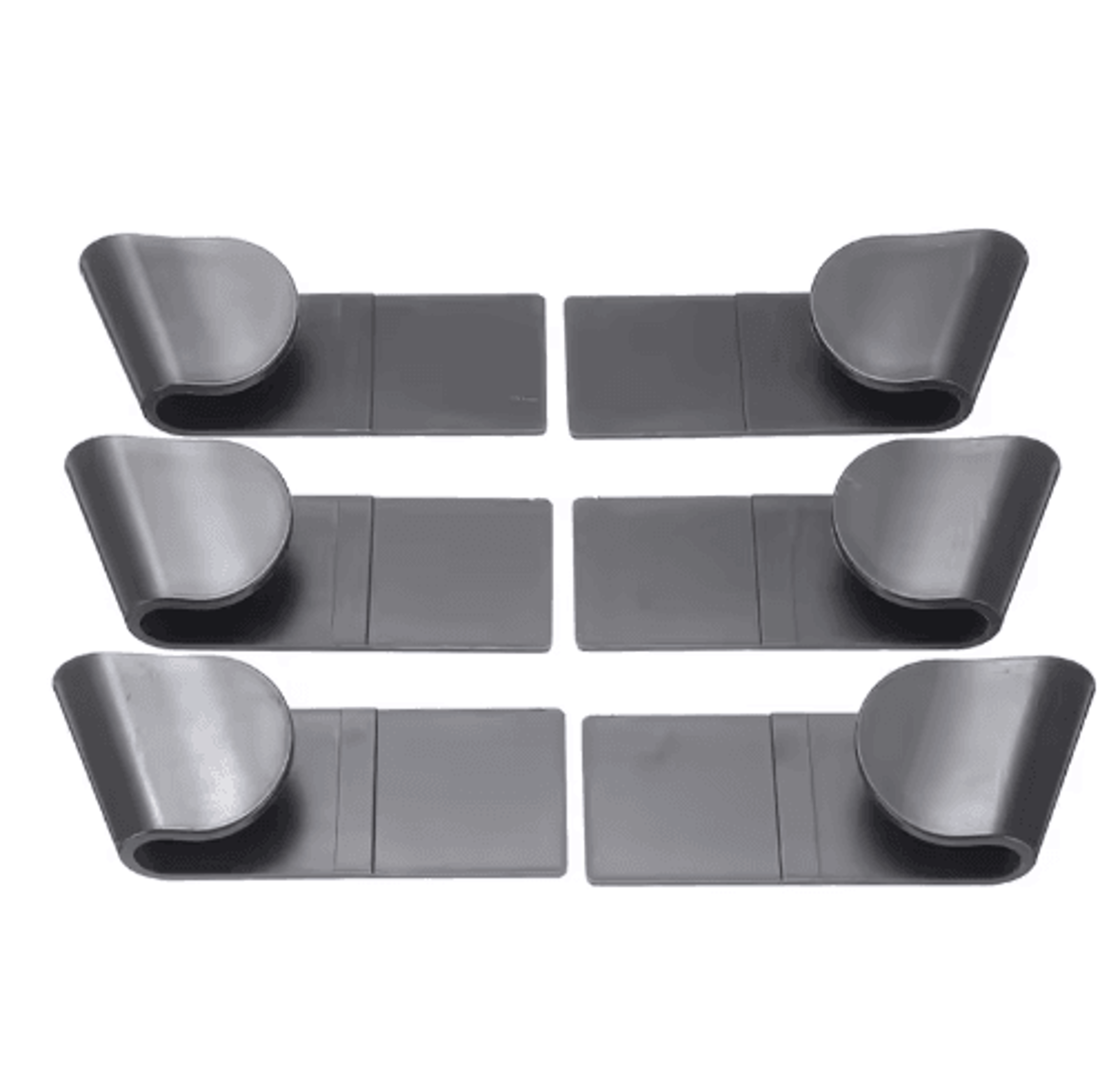 6-piece wall-mounted pot lid holder set for kitchen storage