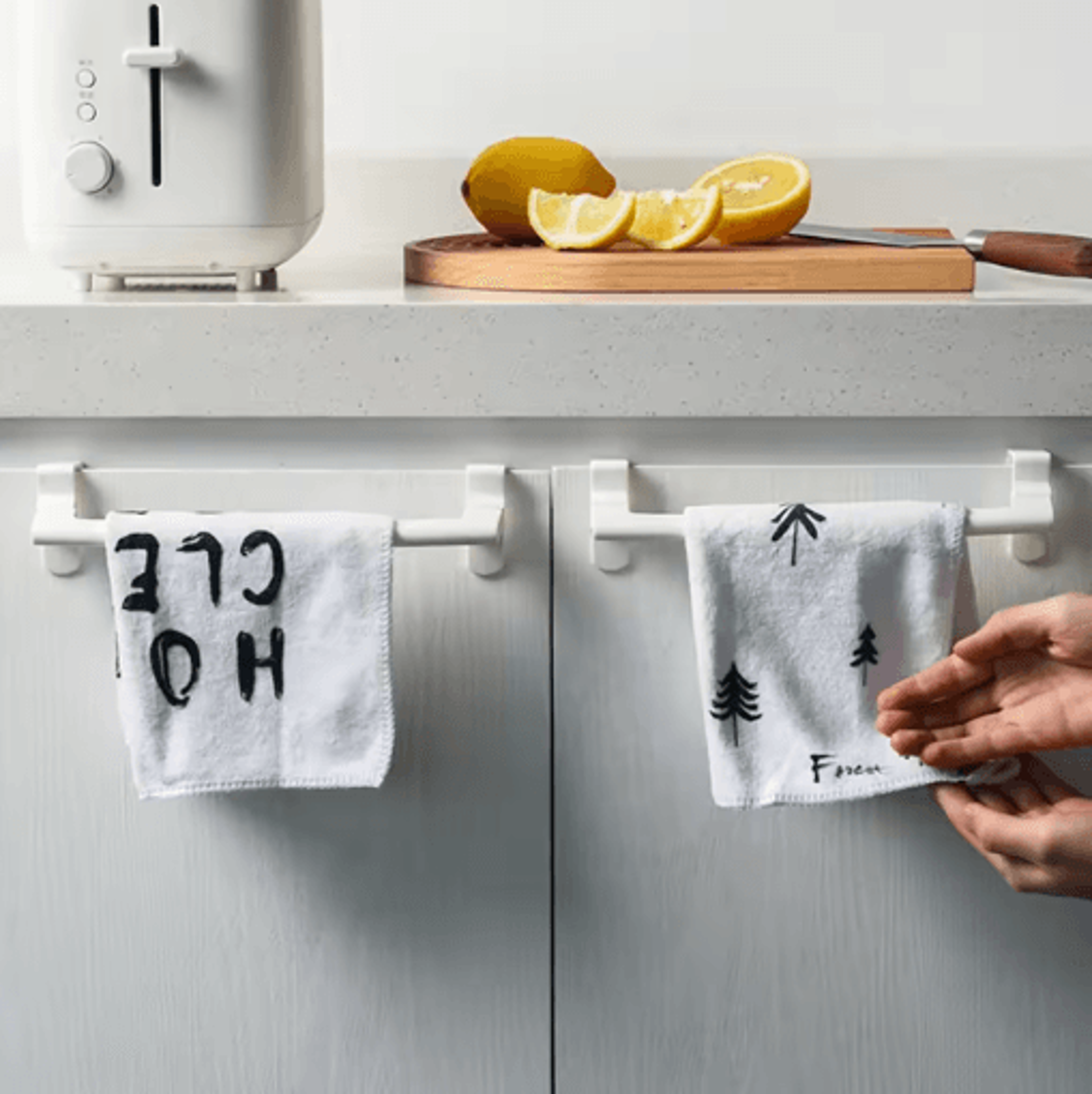 over door towel rack hanging holder for bathroom & kitchen cabinets