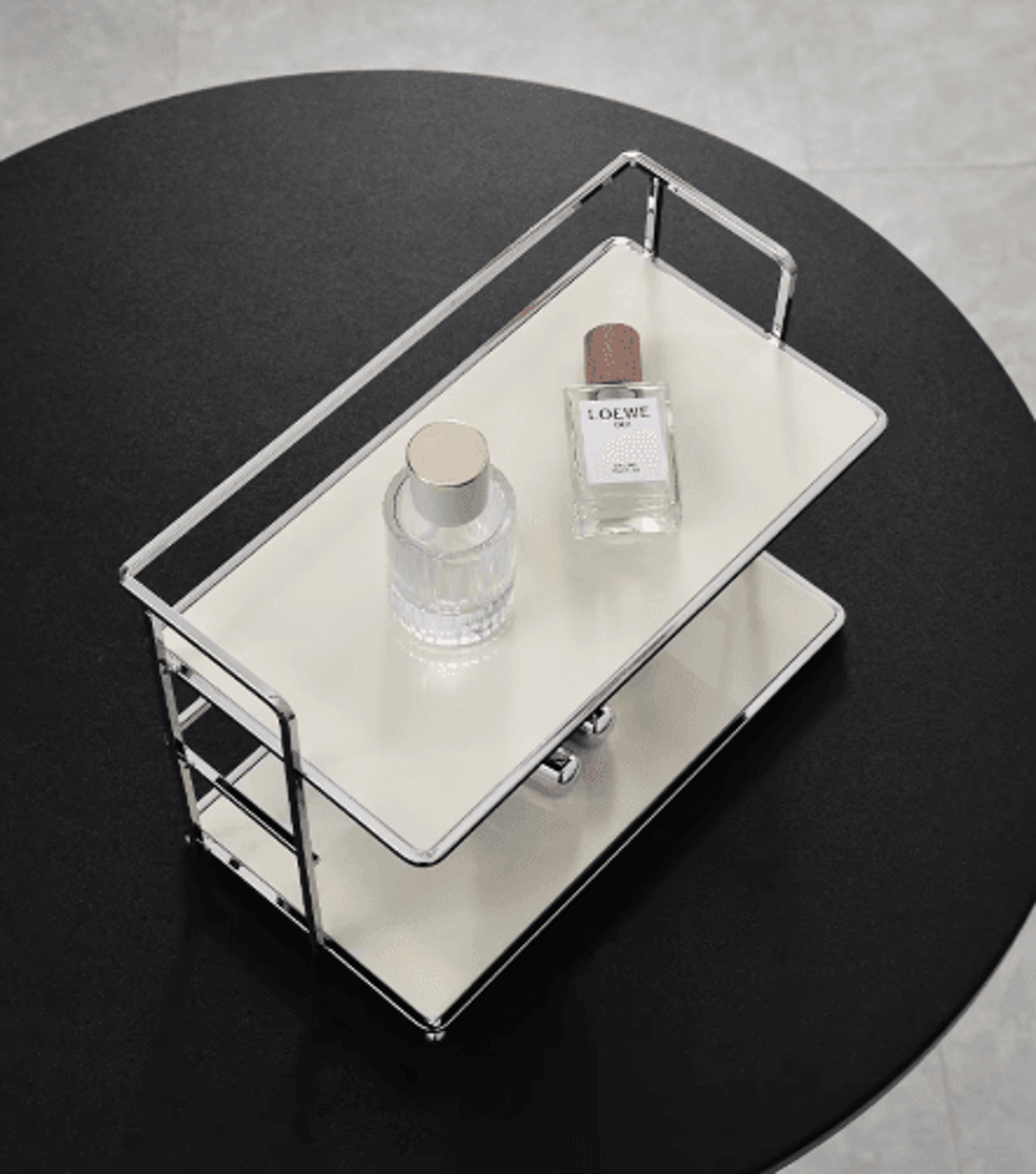 double-layer acrylic desktop storage rack multifunctional cup & cosmetic organizer