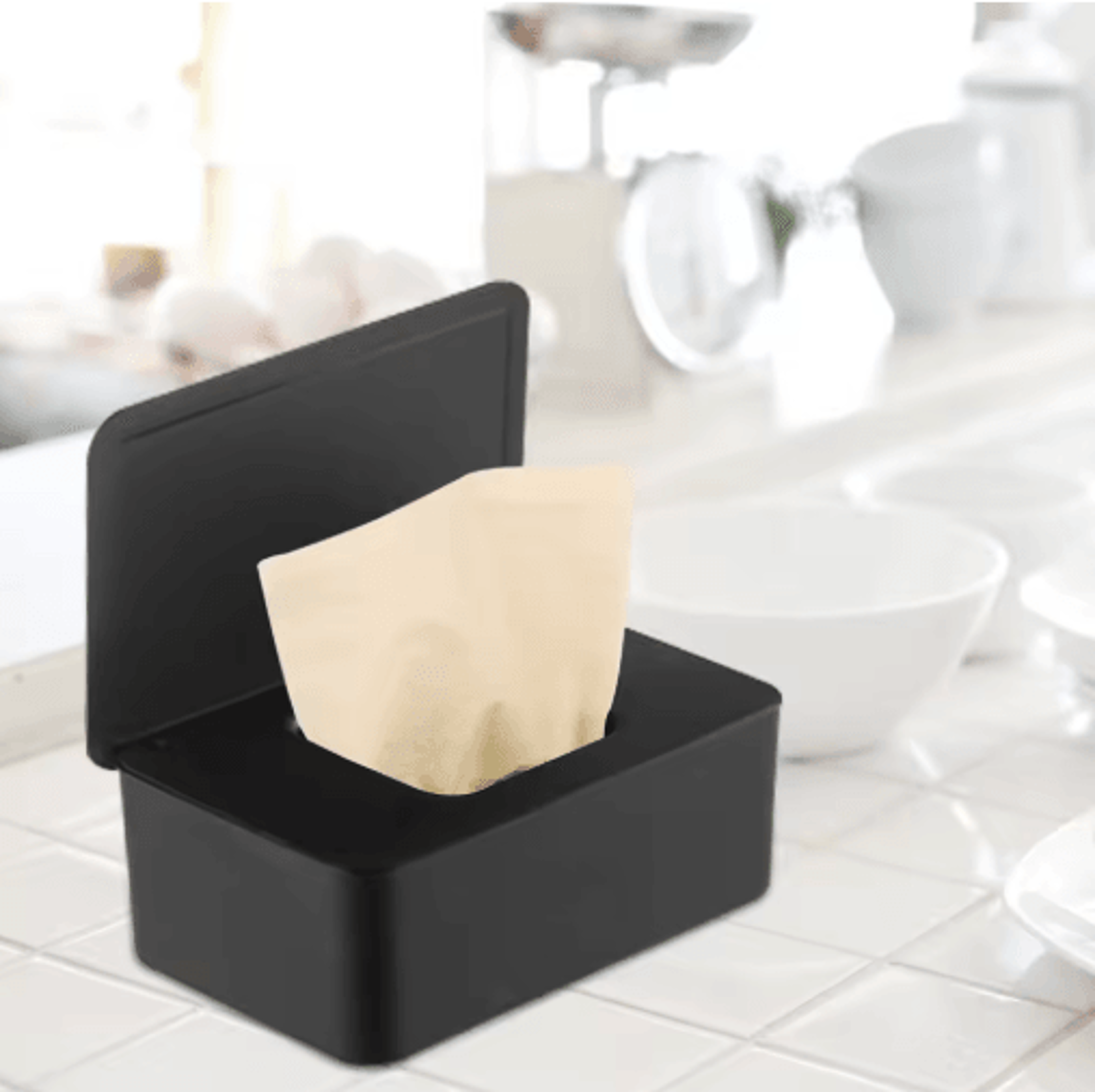 dustproof wet wipes dispenser box with lid – portable tissue storage organizer