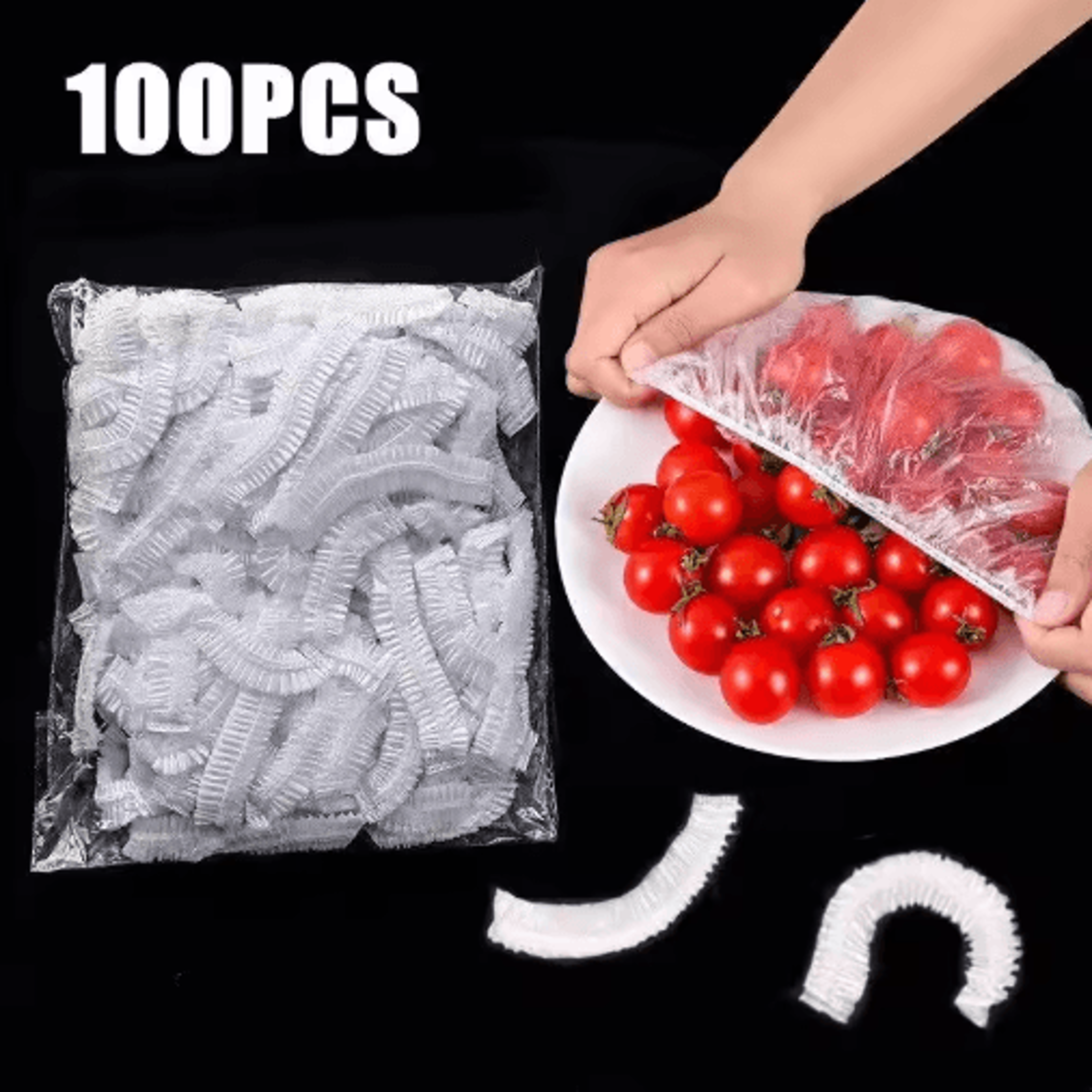disposable elastic food covers – food grade fresh keeping wrap for bowls & produce