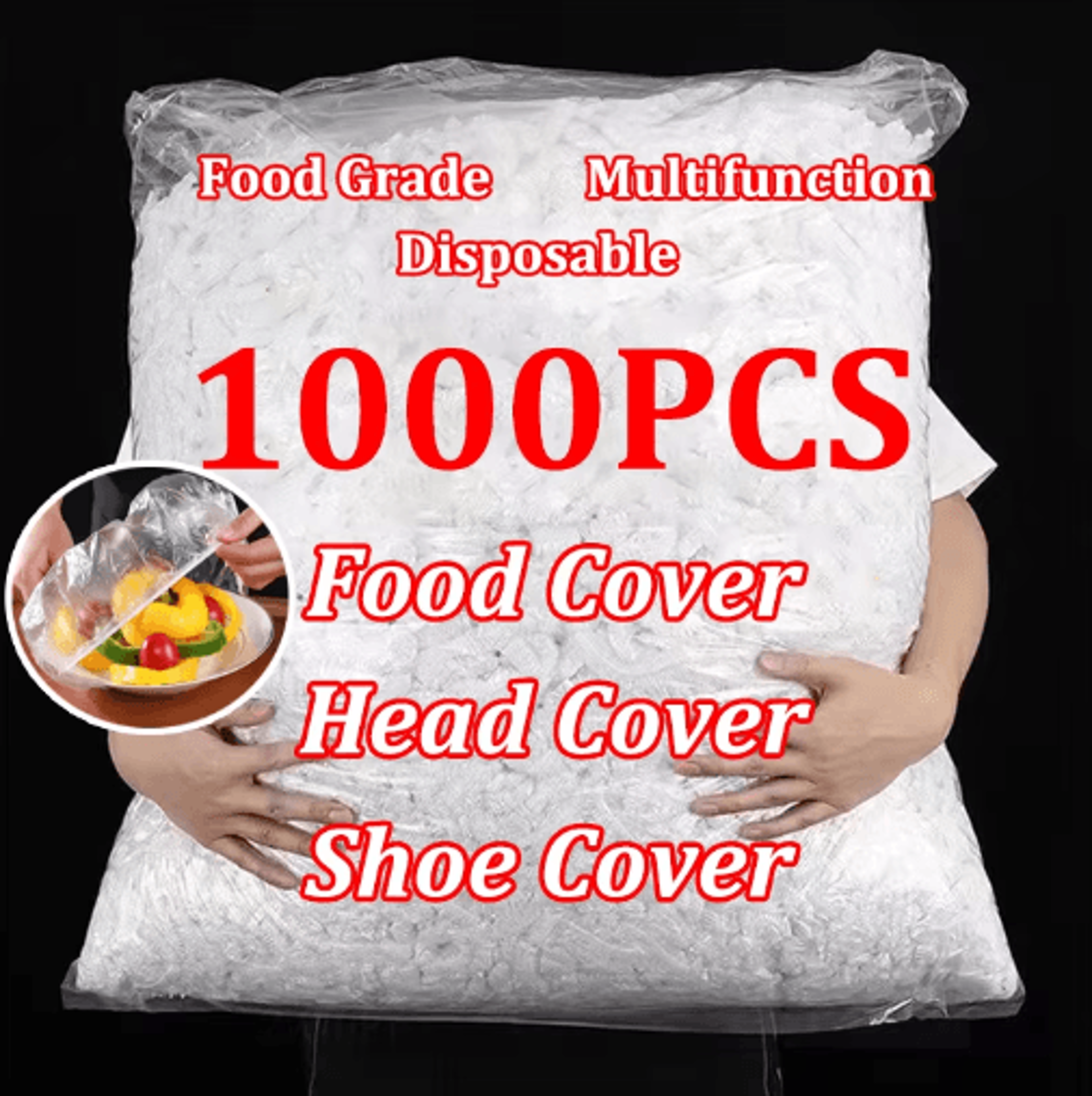 disposable elastic food covers – food grade stretch bowl covers for fresh food storage