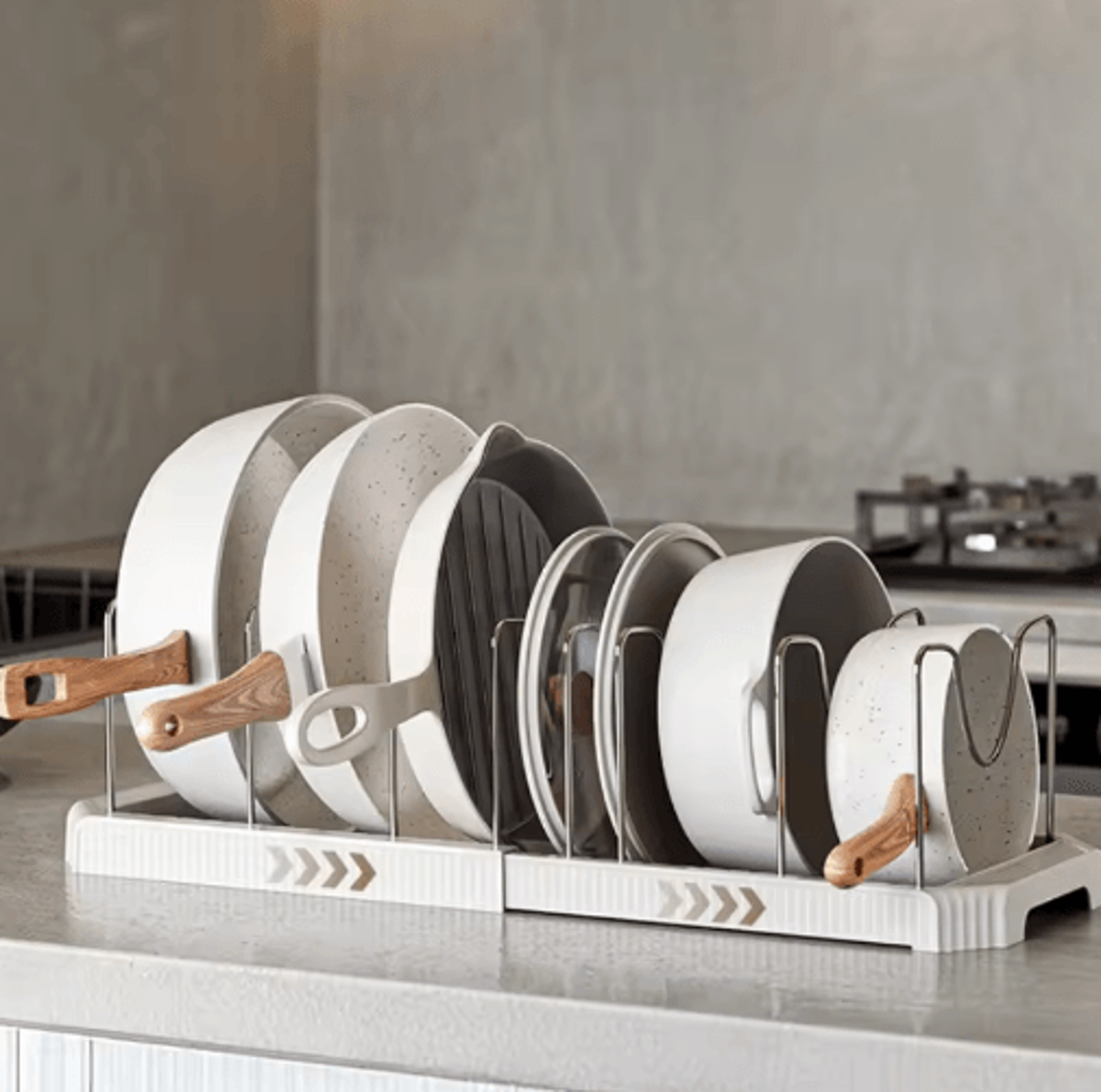 retractable kitchen storage rack – adjustable cabinet shelf & cookware organizer