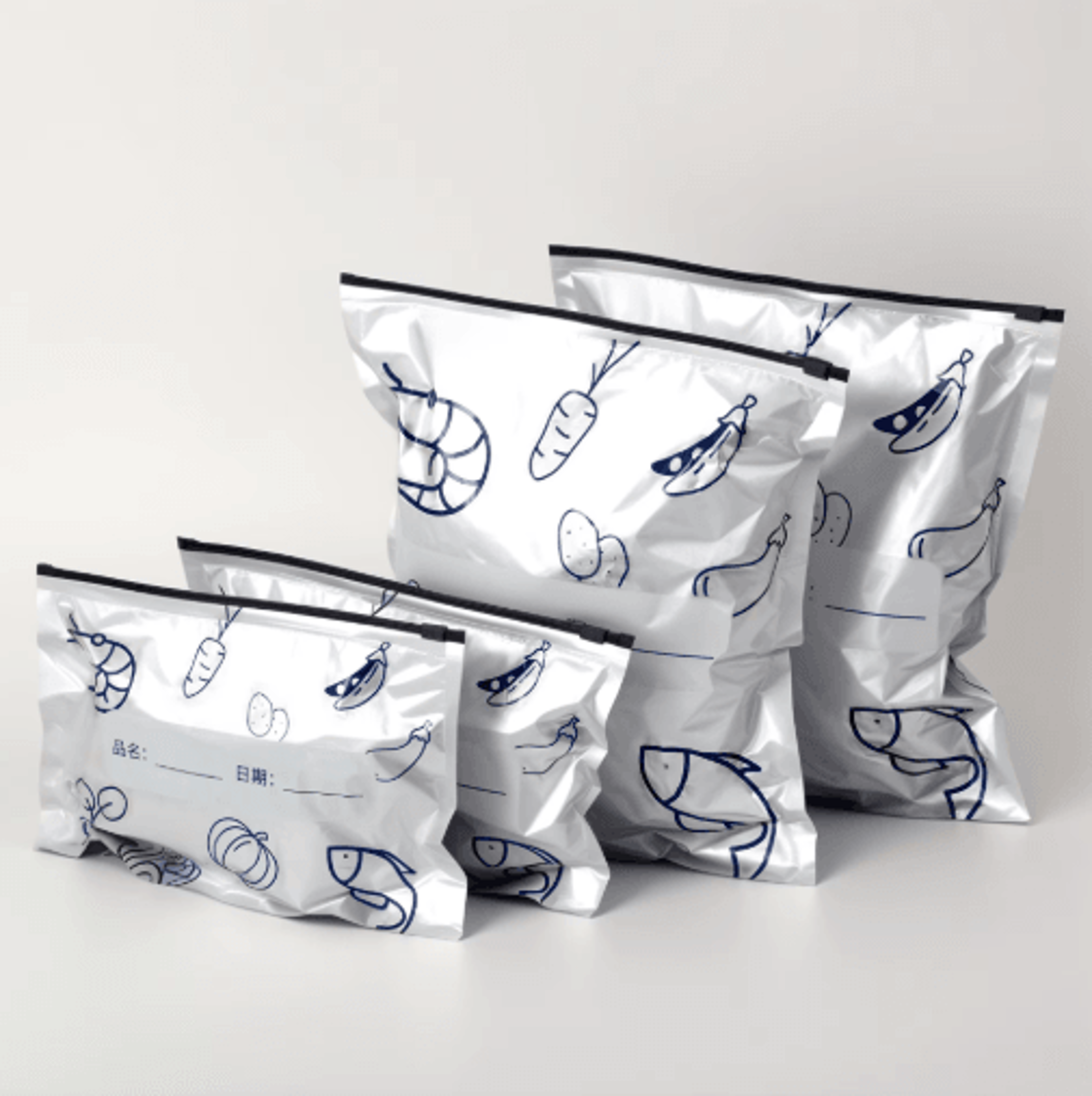 10/30pcs aluminum foil zipper storage bags – reusable food preservation freezer bags