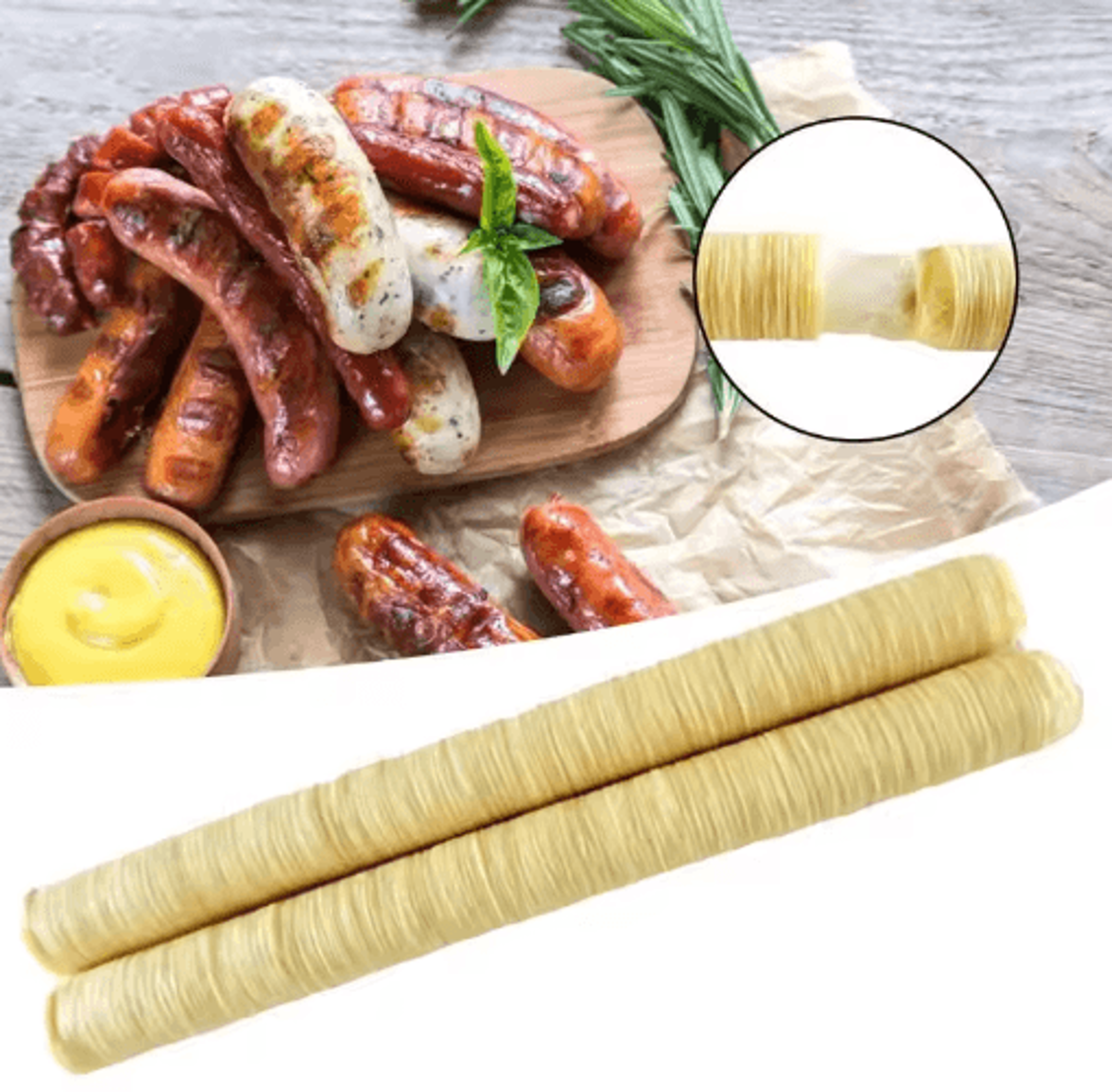 14m collagen sausage casings – easy-peel diy sausage making casing