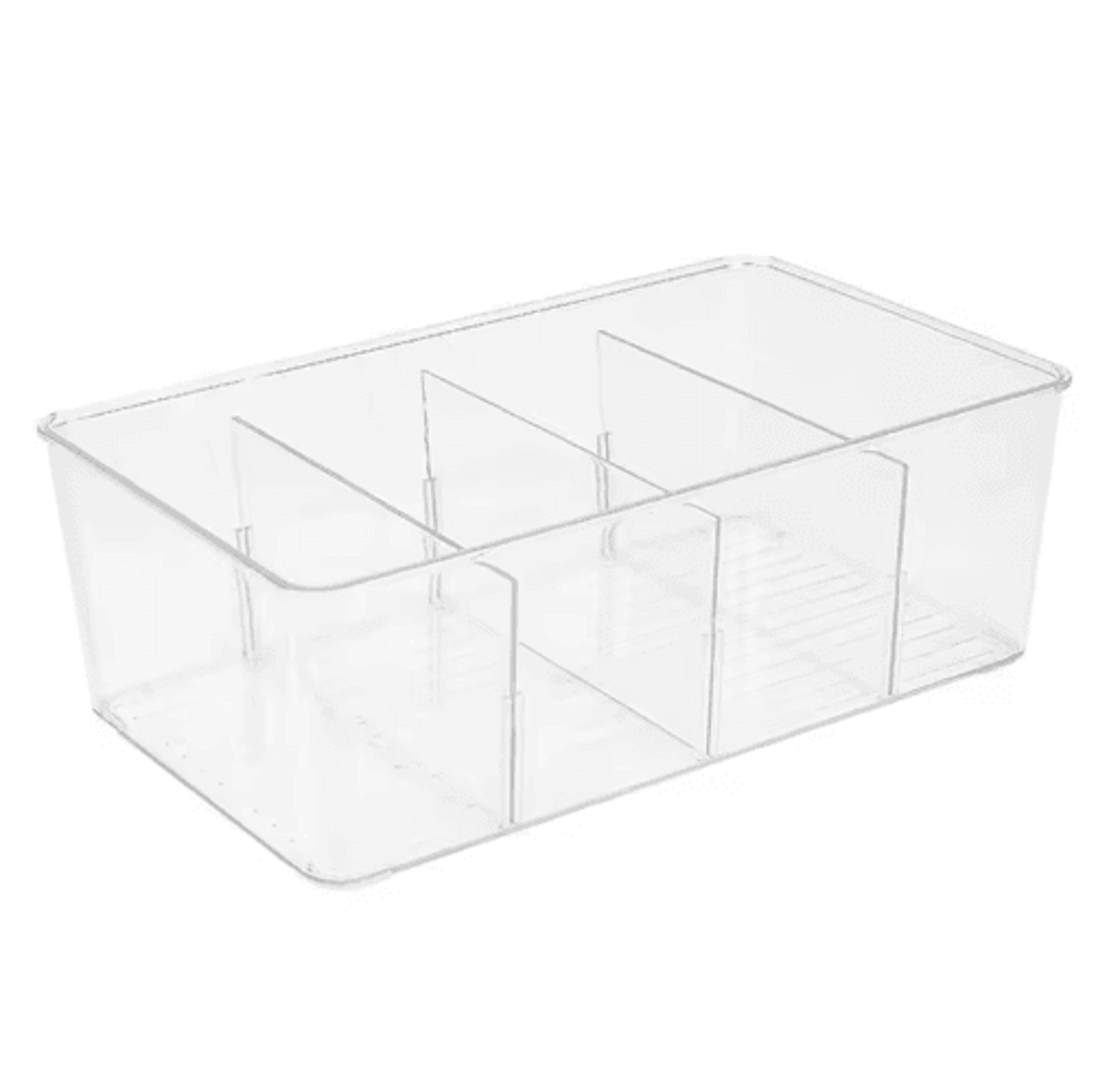 acrylic transparent tea bag storage box with lid – multi-compartment tea bag organizer & coffee condiment organizer