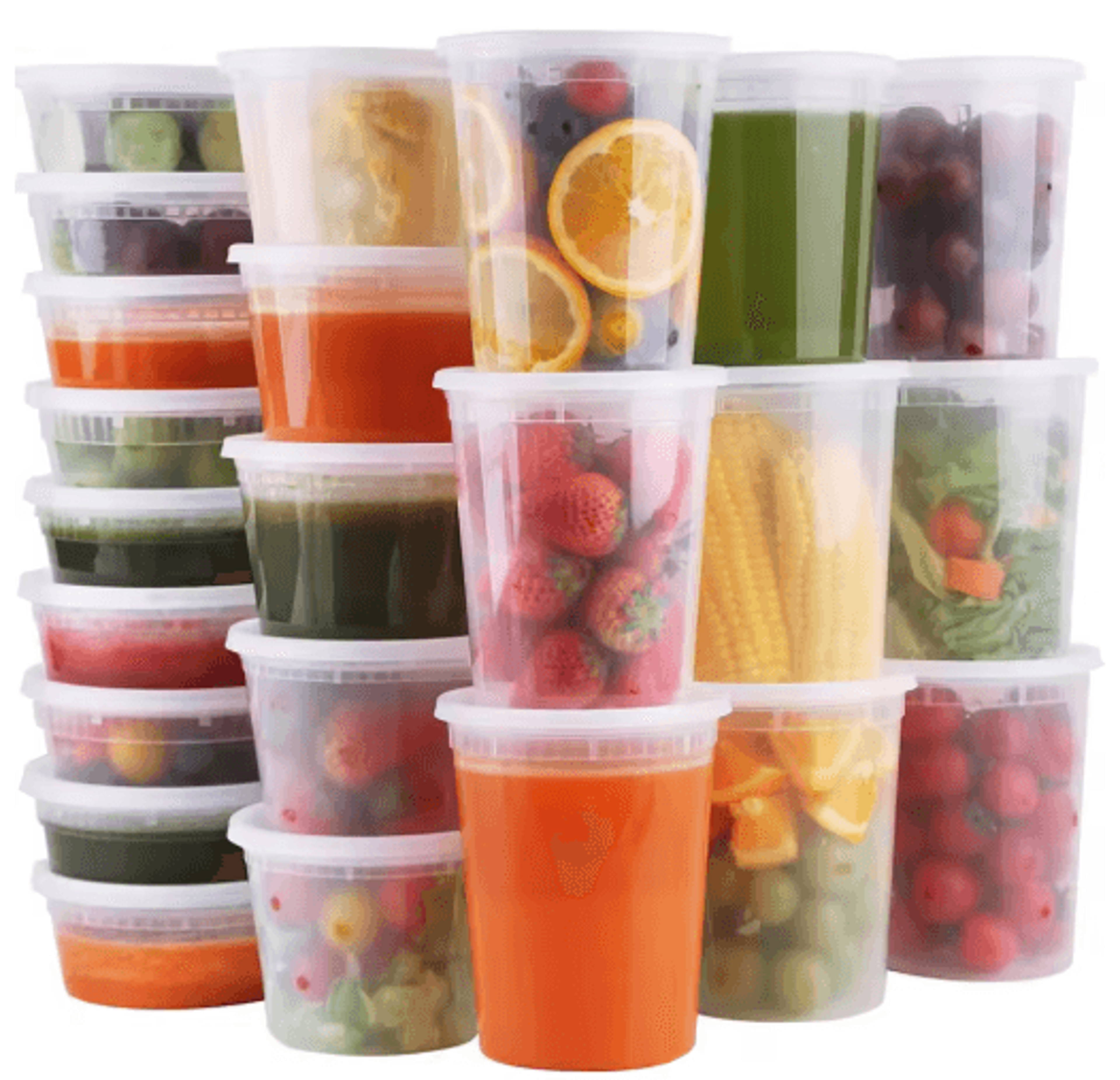 deli containers with lids – bpa-free food storage containers for soup, meal prep & freezer storage