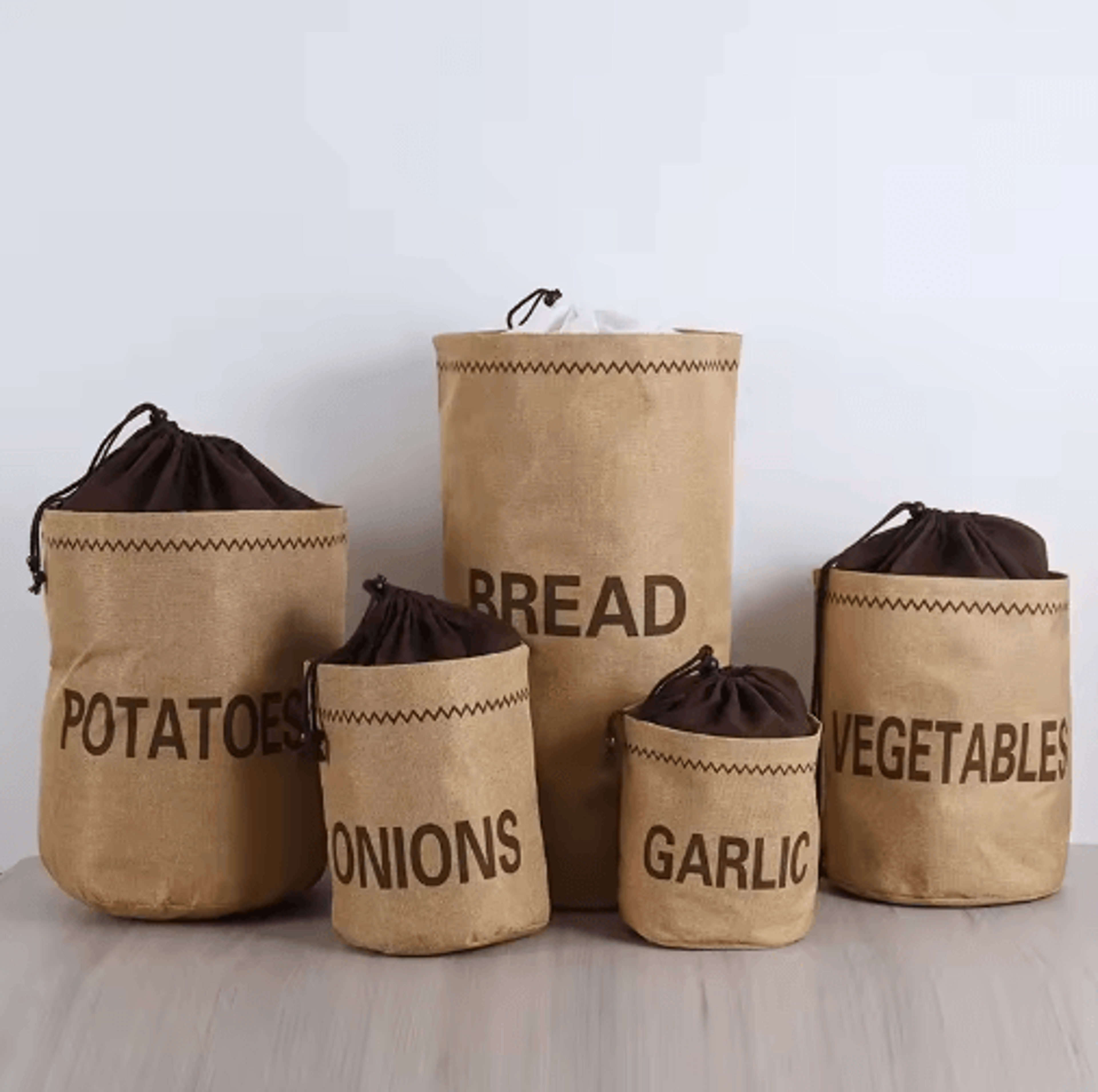 jute potato storage bag – breathable vegetable, onion, garlic & bread storage sack