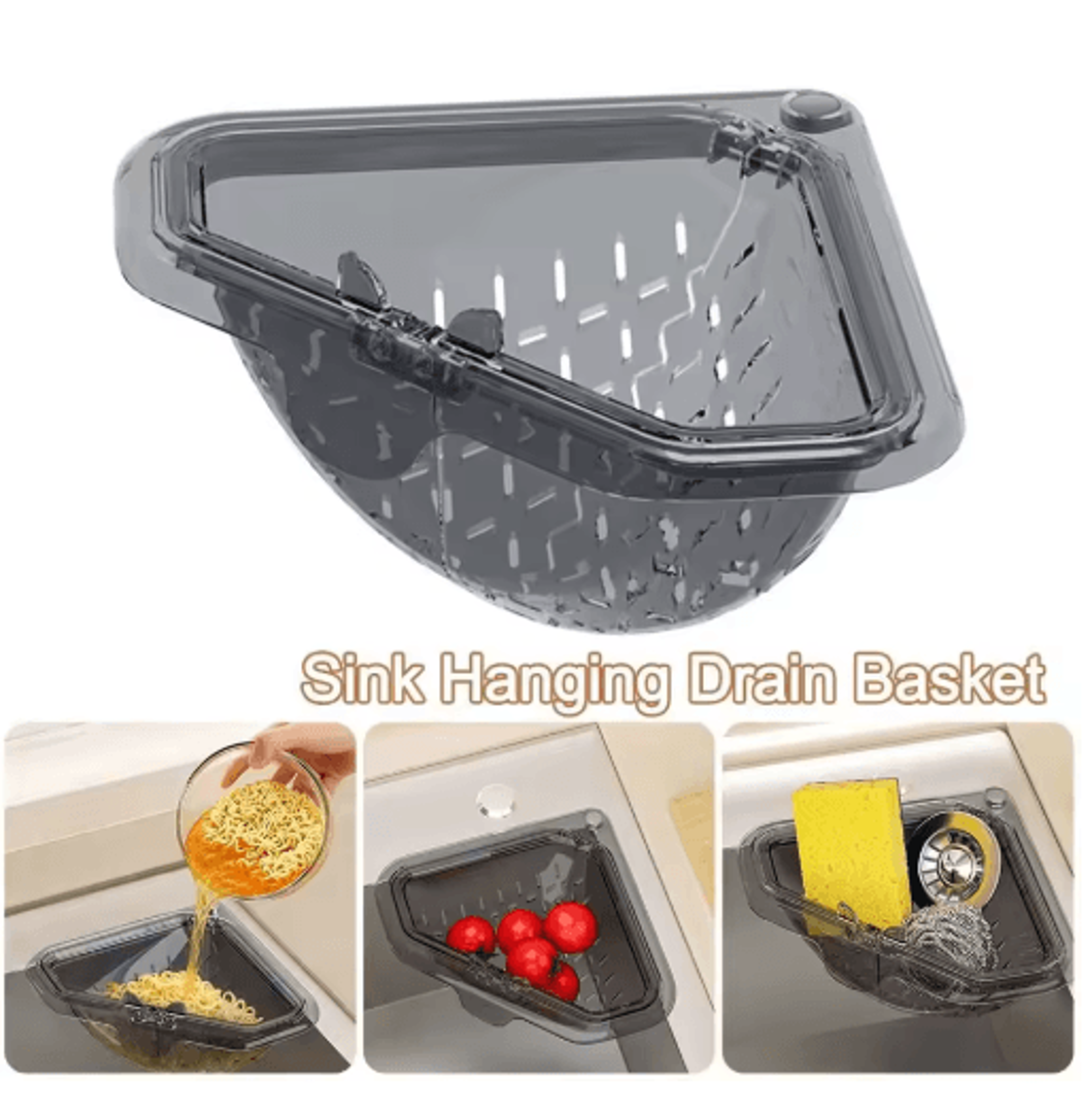 anti-leak kitchen sink drain strainer – detachable drain basket filter with magnetic bottom cover