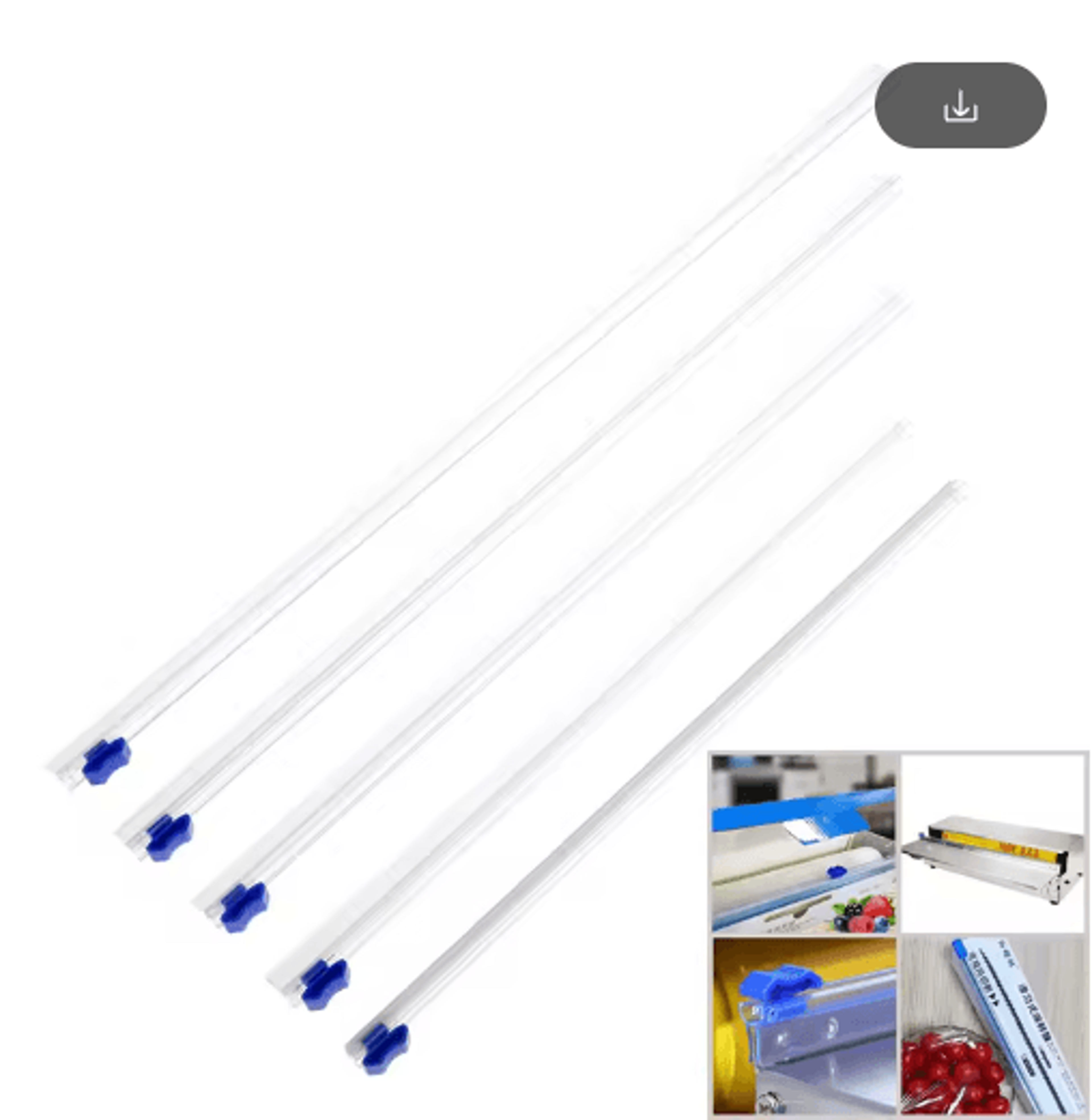 plastic wrap dispenser with foil cutter – cling film & aluminum foil storage organizer