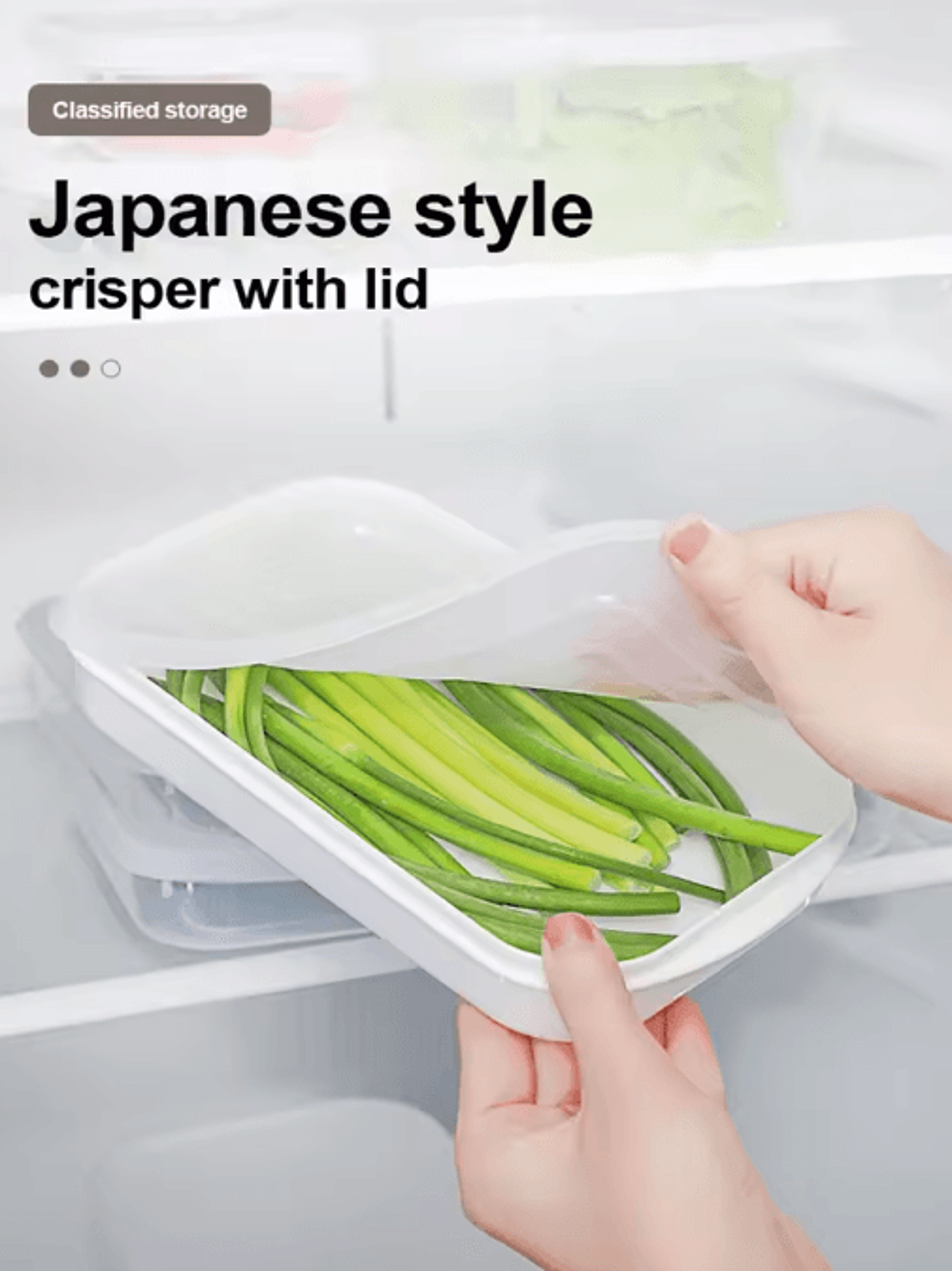 kitchen food storage container sealed refrigerator crisper box for fruits, vegetables & meat