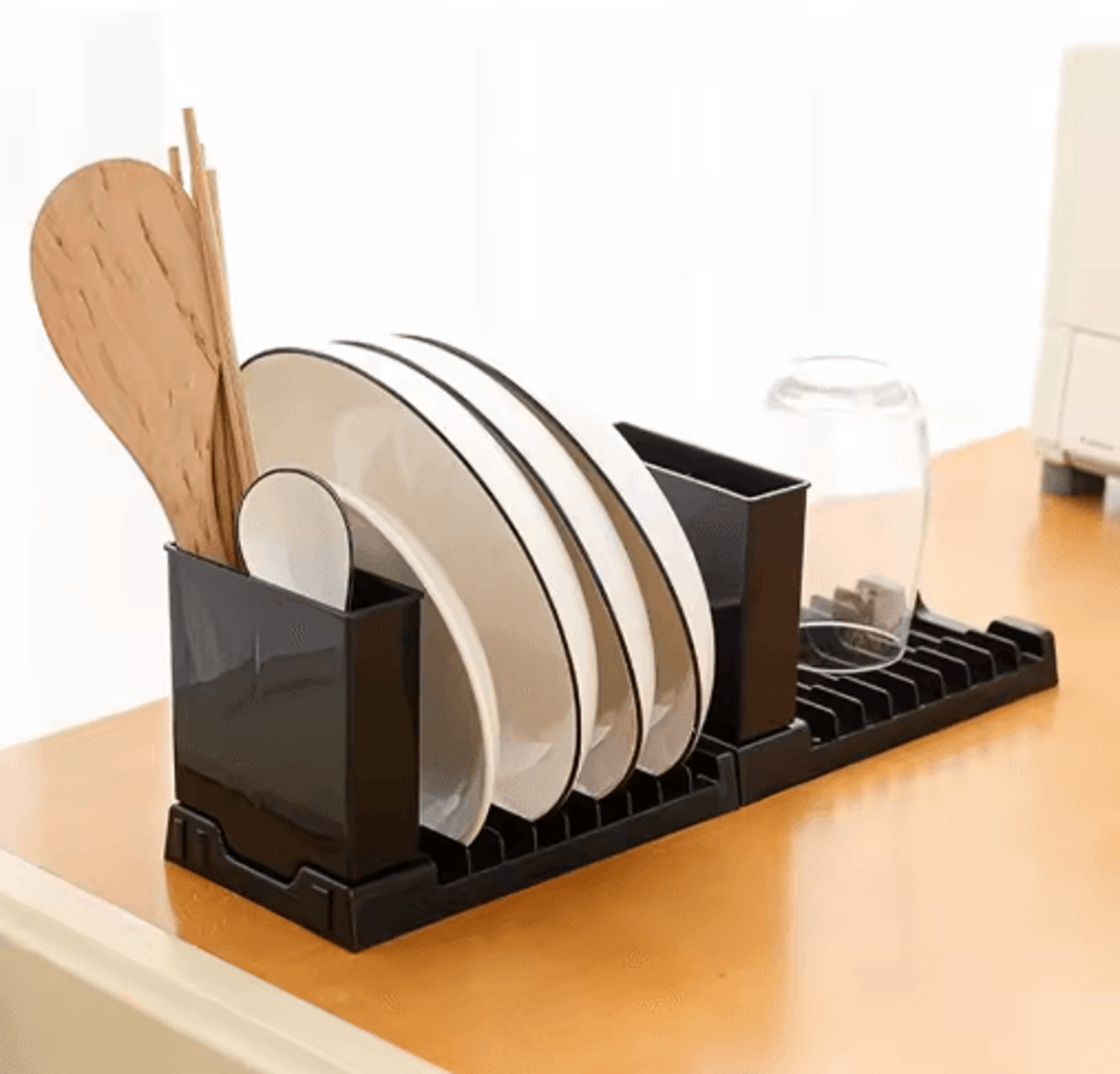 multipurpose dish drying rack countertop kitchen dish drainer with cutlery holder