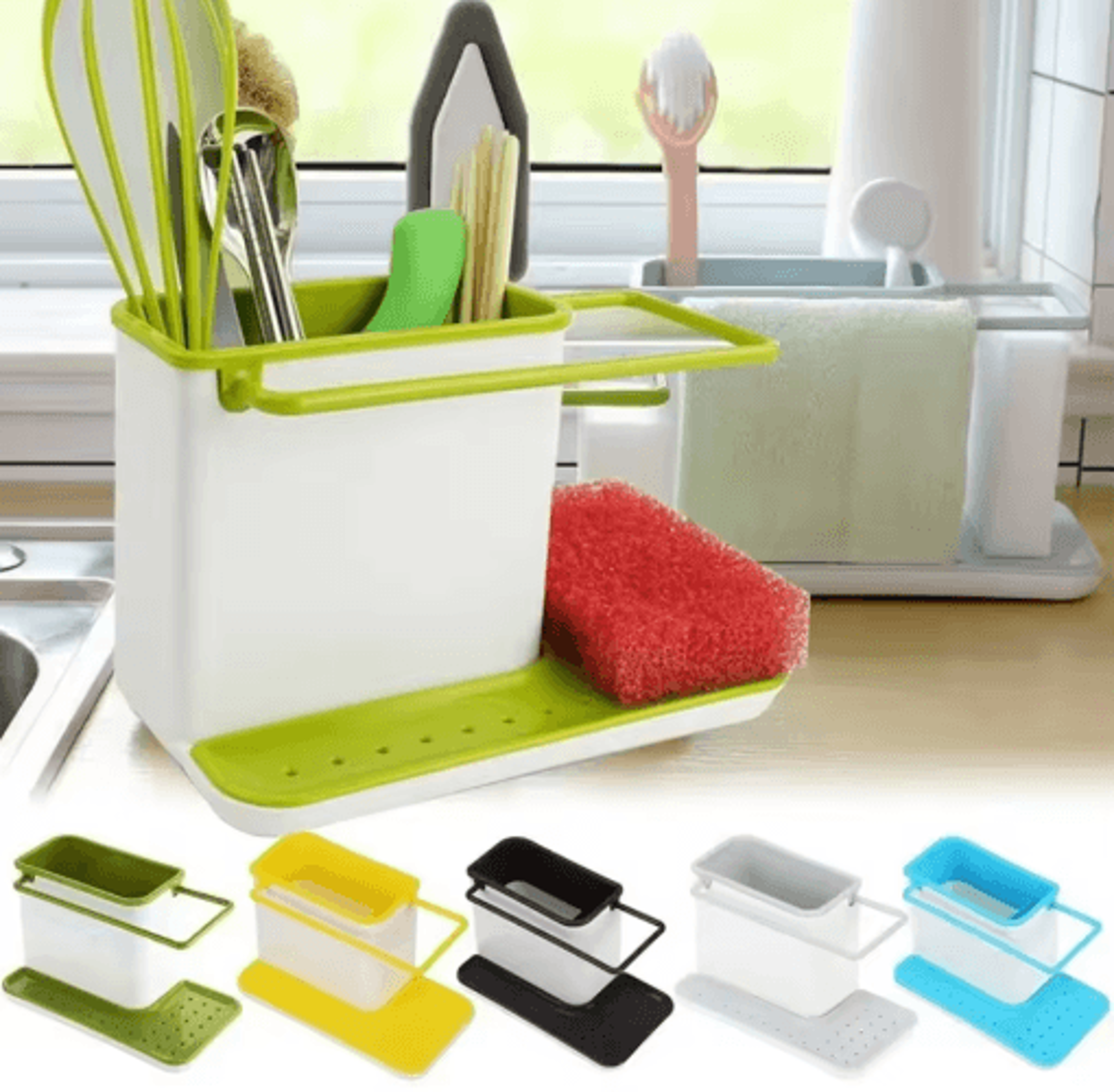 kitchen sink organizer shelf – multi-functional appliance rack with dishwashing cloth holder & storage shelf