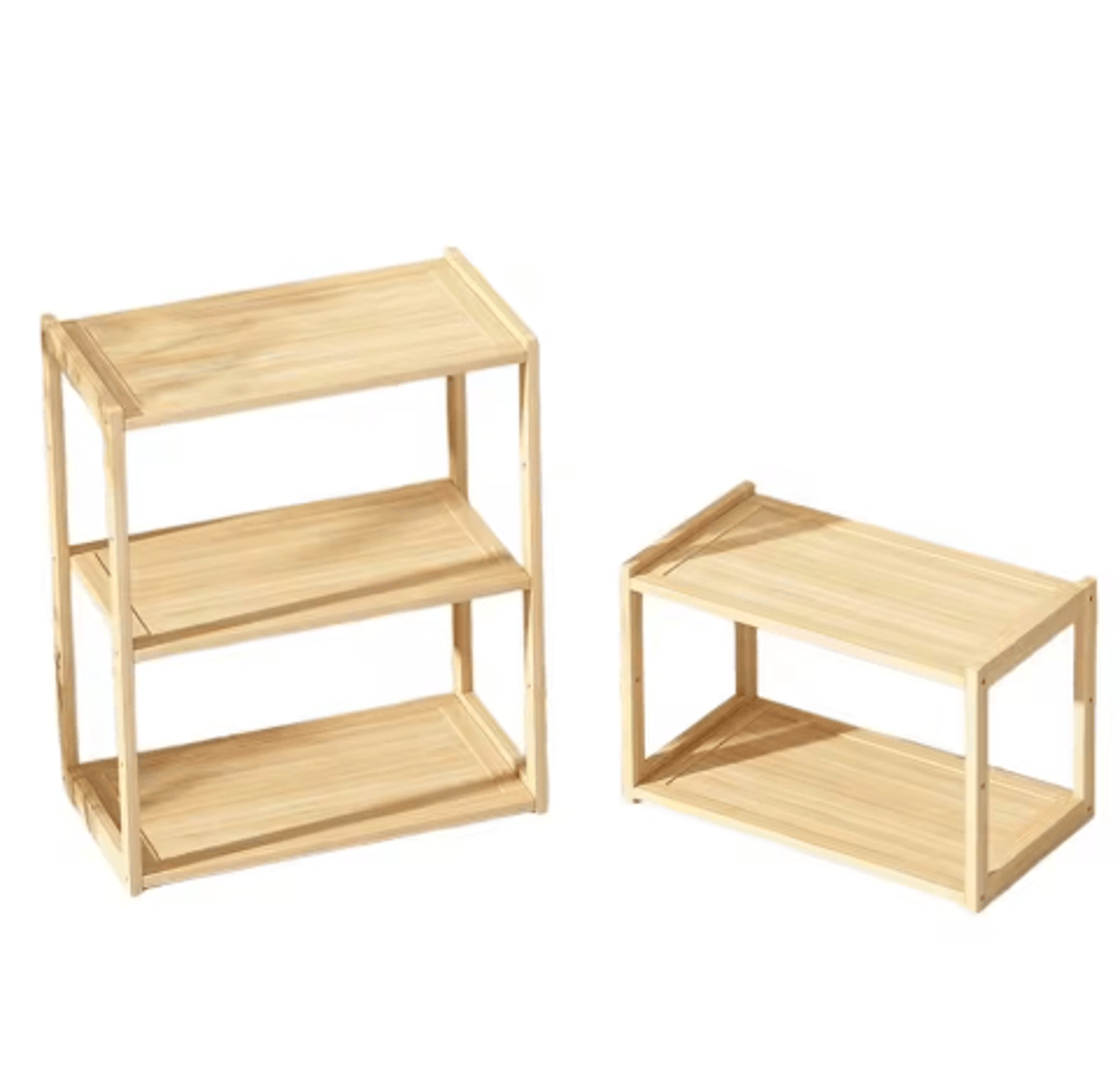 rustic wooden desktop organizer – tabletop display shelf & countertop storage rack for home & office
