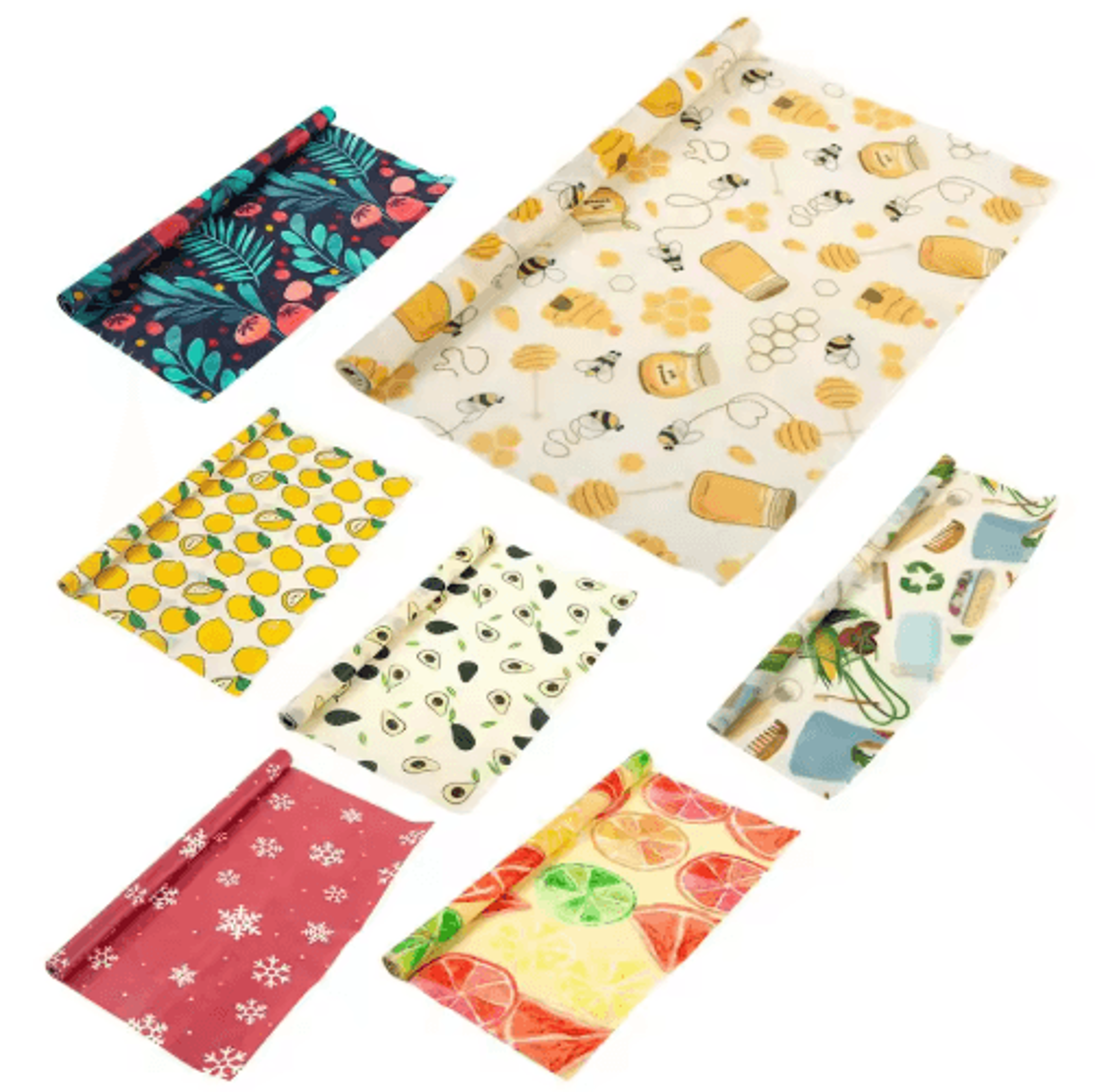 reusable beeswax food wraps eco-friendly organic kitchen wrap for fresh food storage