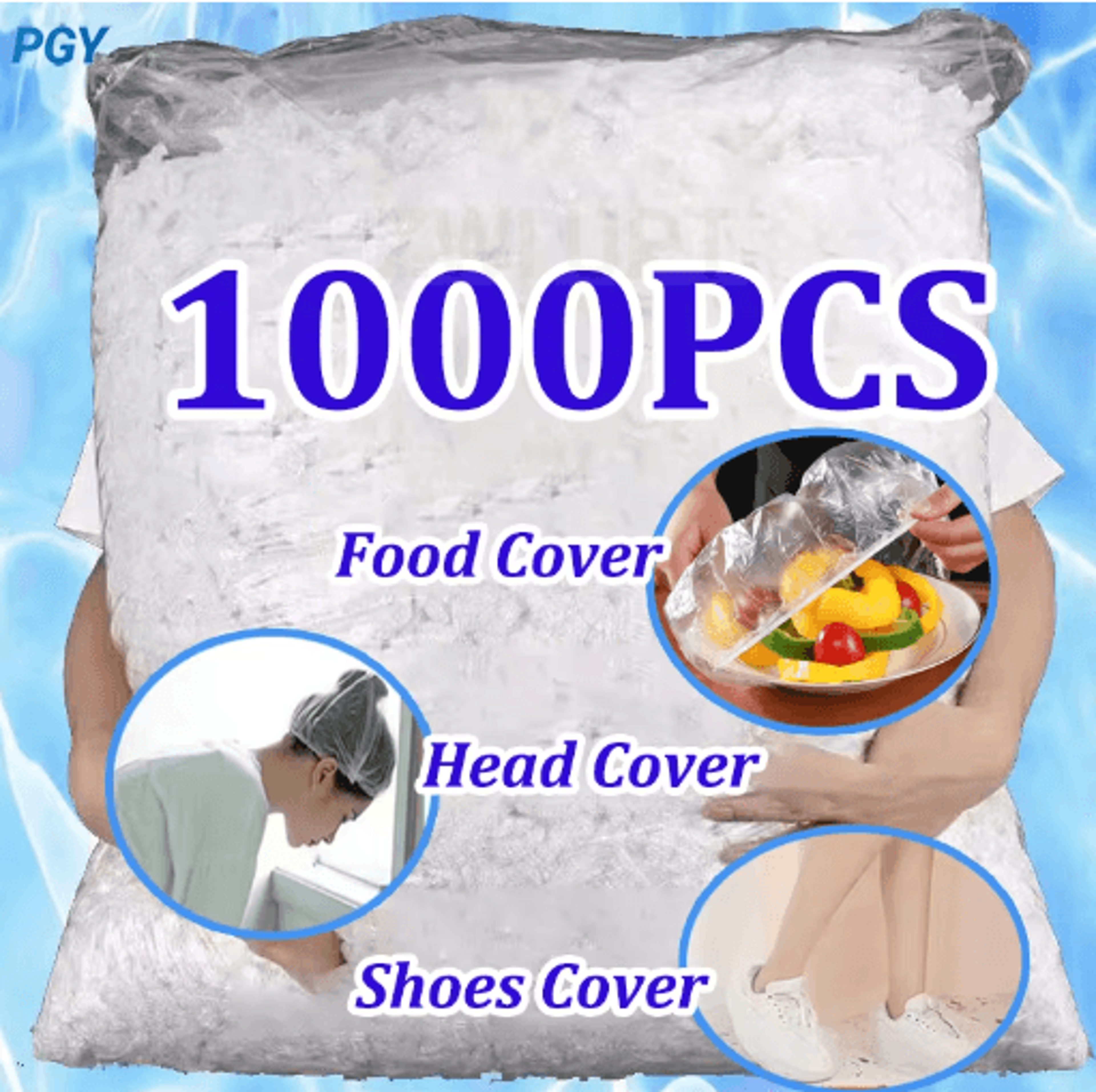 disposable elastic food covers – stretch plastic bowl lids for fresh food storage & multi-purpose use