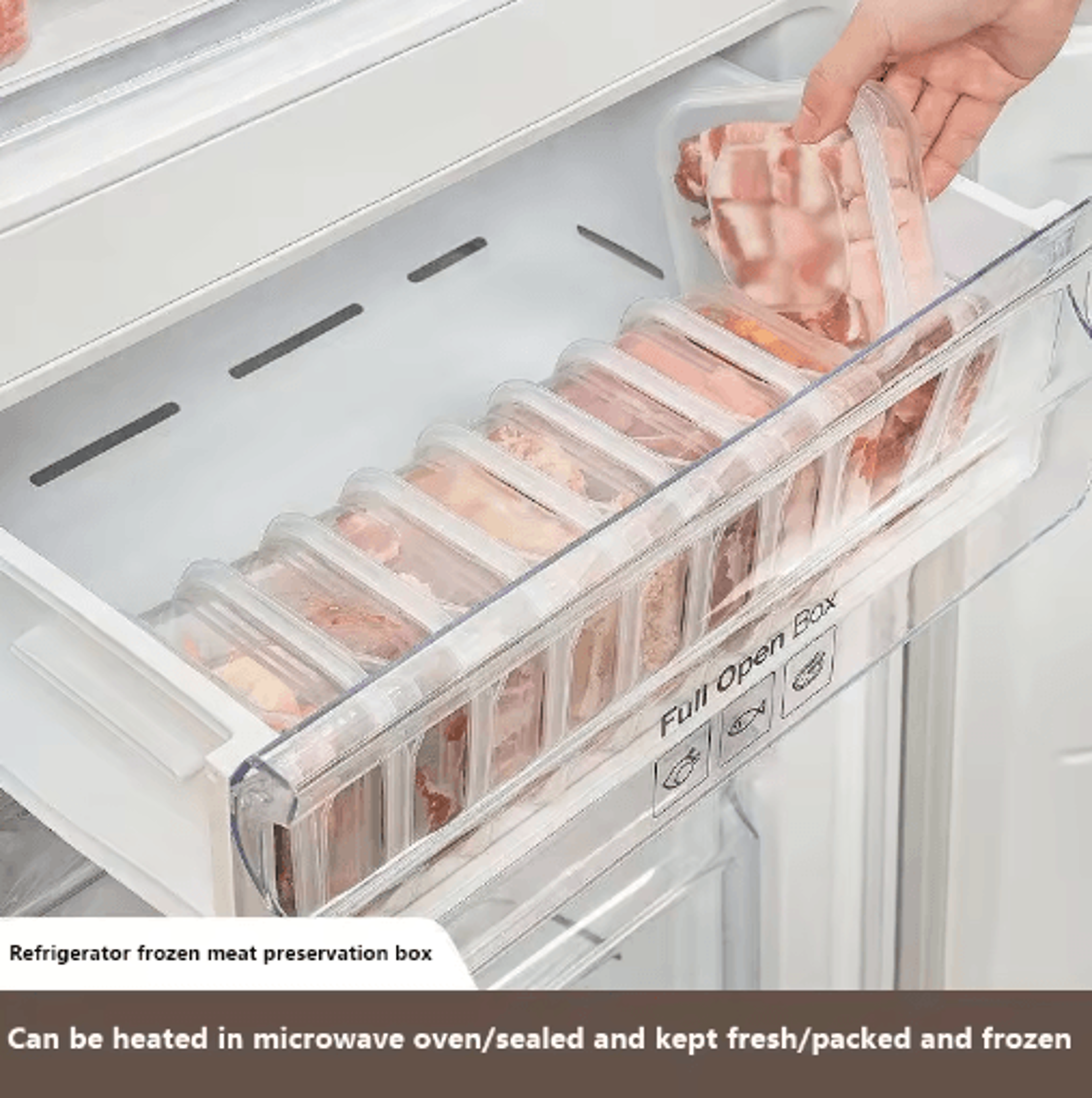 food-grade freezer storage containers sealed meat storage boxes for refrigerator organization 1 to10pcs